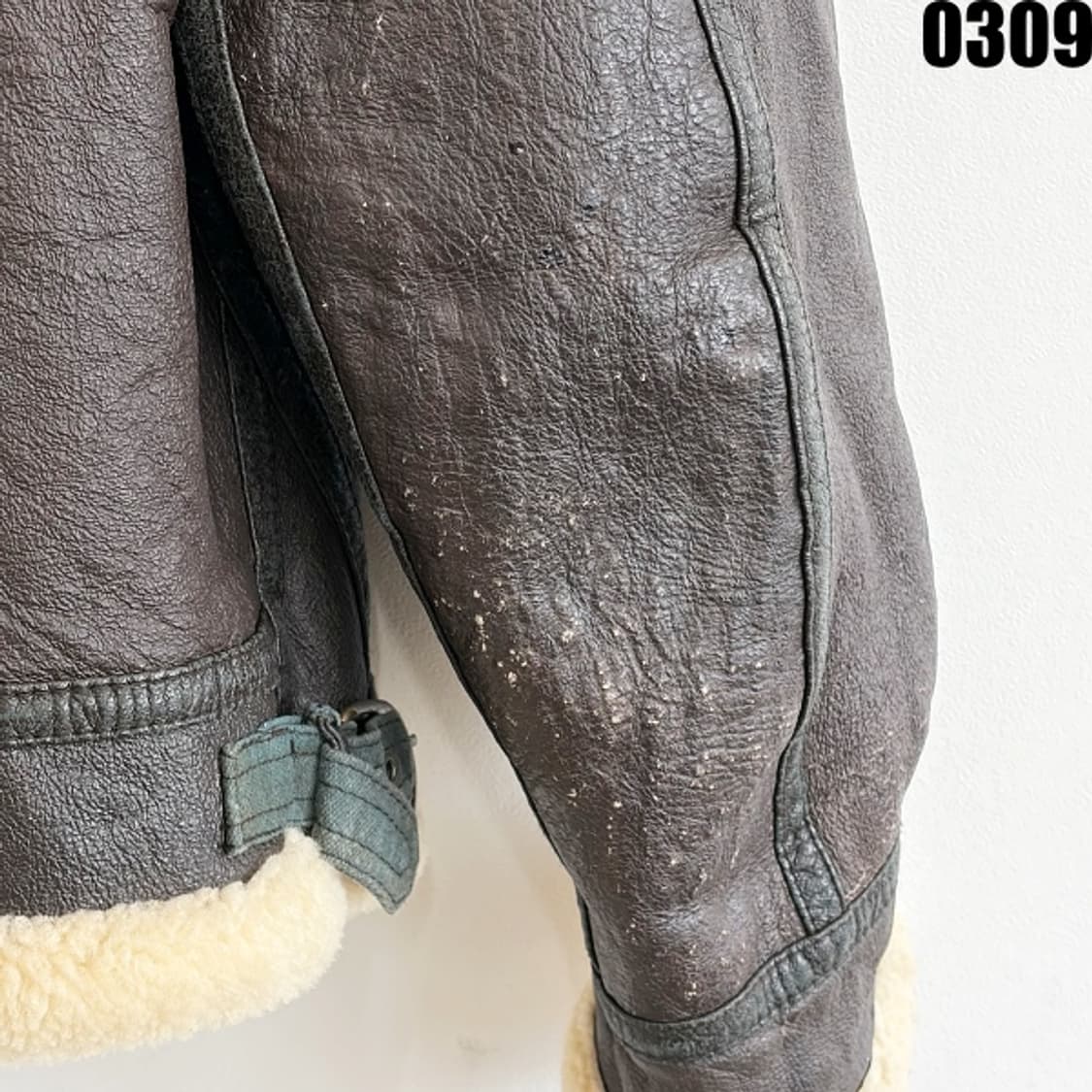 빈티지 B-3 무스탕 레더 자켓 L 0309 상품이미지10
