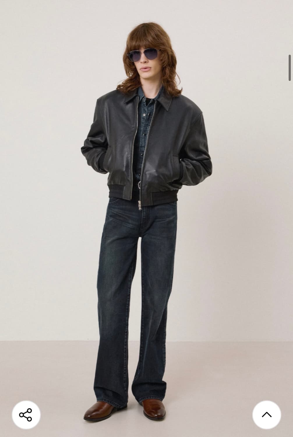 엘무드 세레니티 고트 레더 자켓 44 상품이미지5