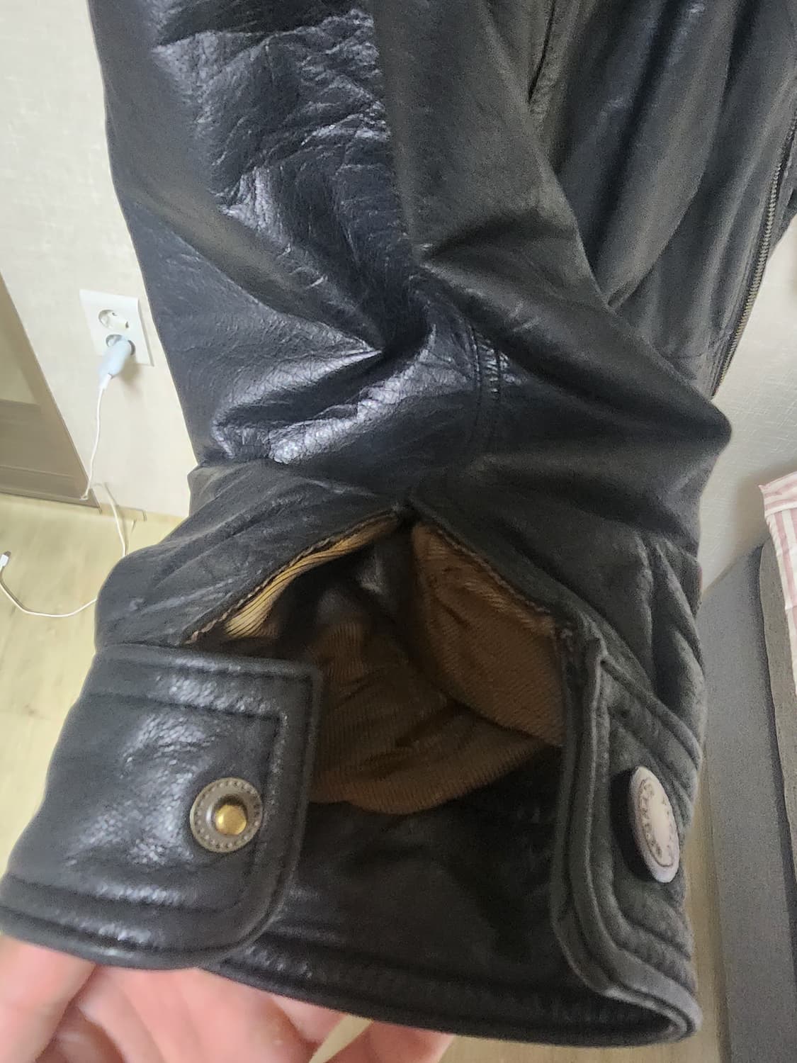 파올로 네그라토 레더 봄버재킷 상품이미지7