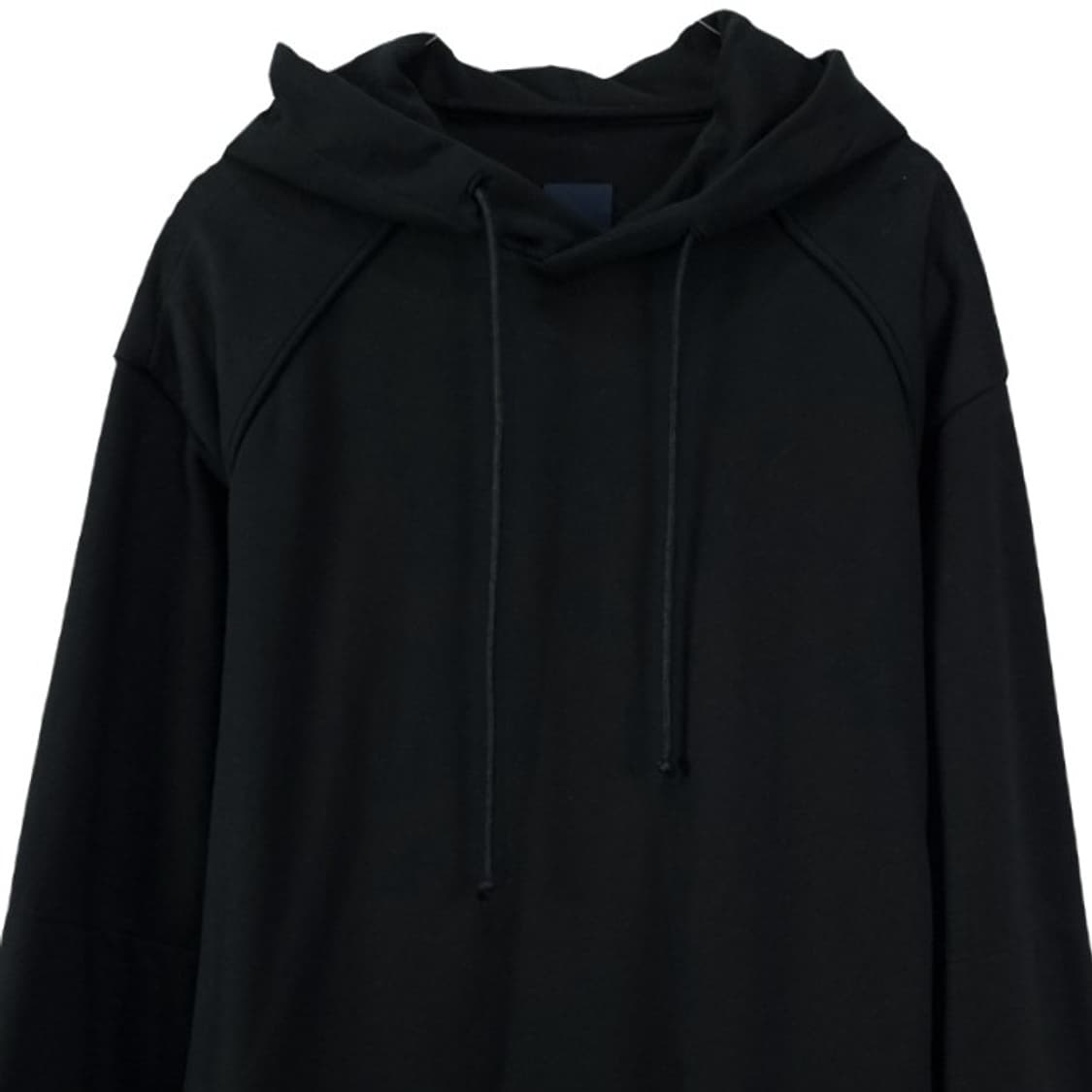 [준지] 20 S/S 셔츠 레이어링 오버사이즈 후드티 블랙 P01547 상품이미지4