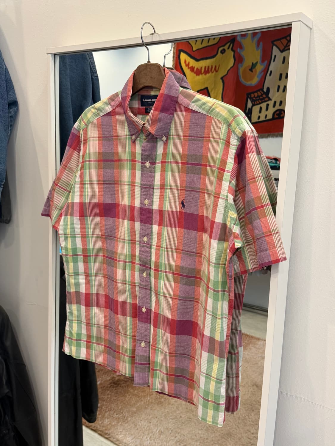 90-00s Polo Golf 랄프로렌 골프 컷오프 체크 반팔 셔츠 상품이미지1