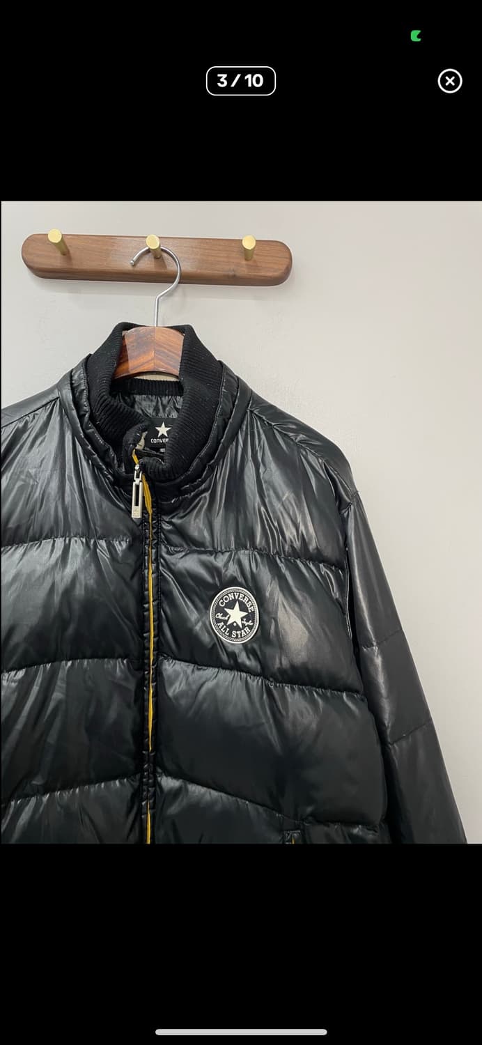 컨버스 덕다운 유광 블랙패딩 A3351 상품이미지3