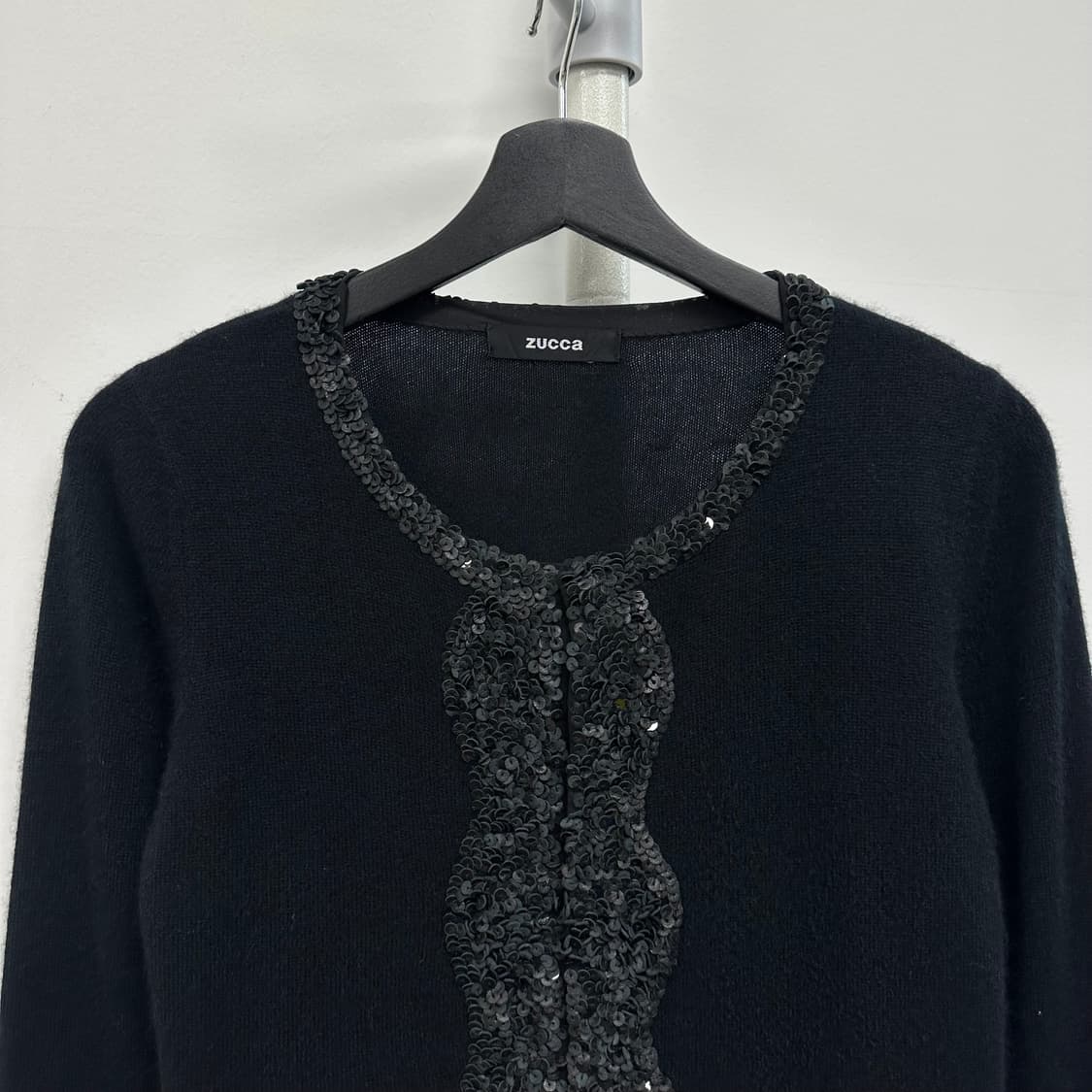 ZUCCA 주카 캐시미어 스팽글 디테일 가디건 상품이미지2