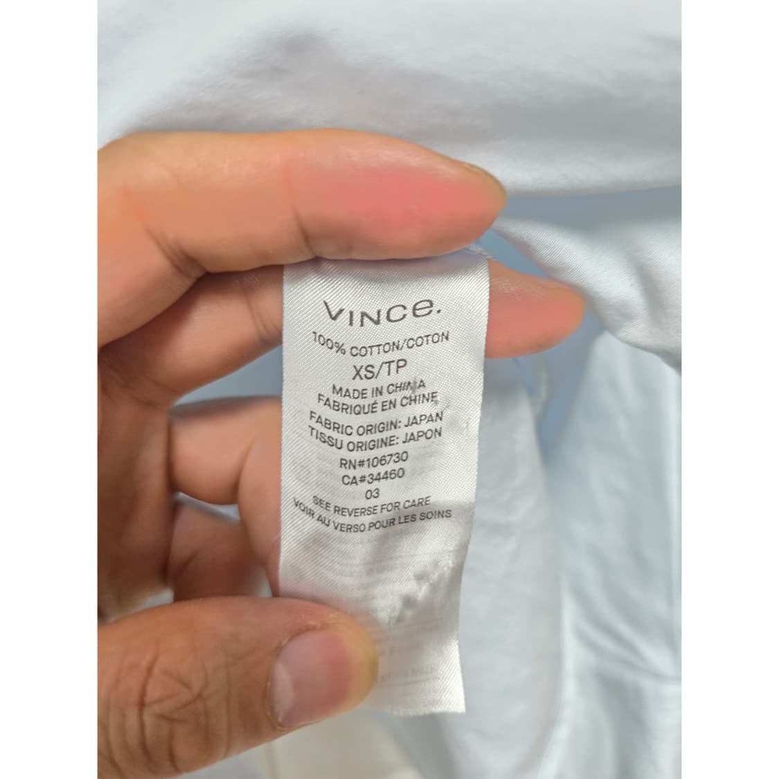 빈스 Vince 하늘색 코튼 셔츠 S 상품이미지3