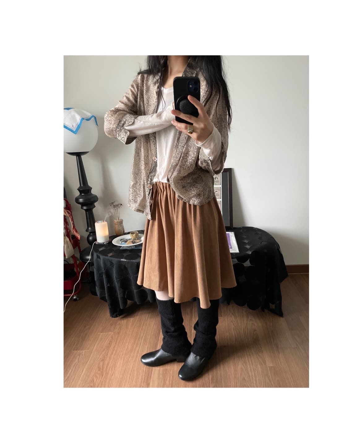 patterned sheer blouse 상품이미지3
