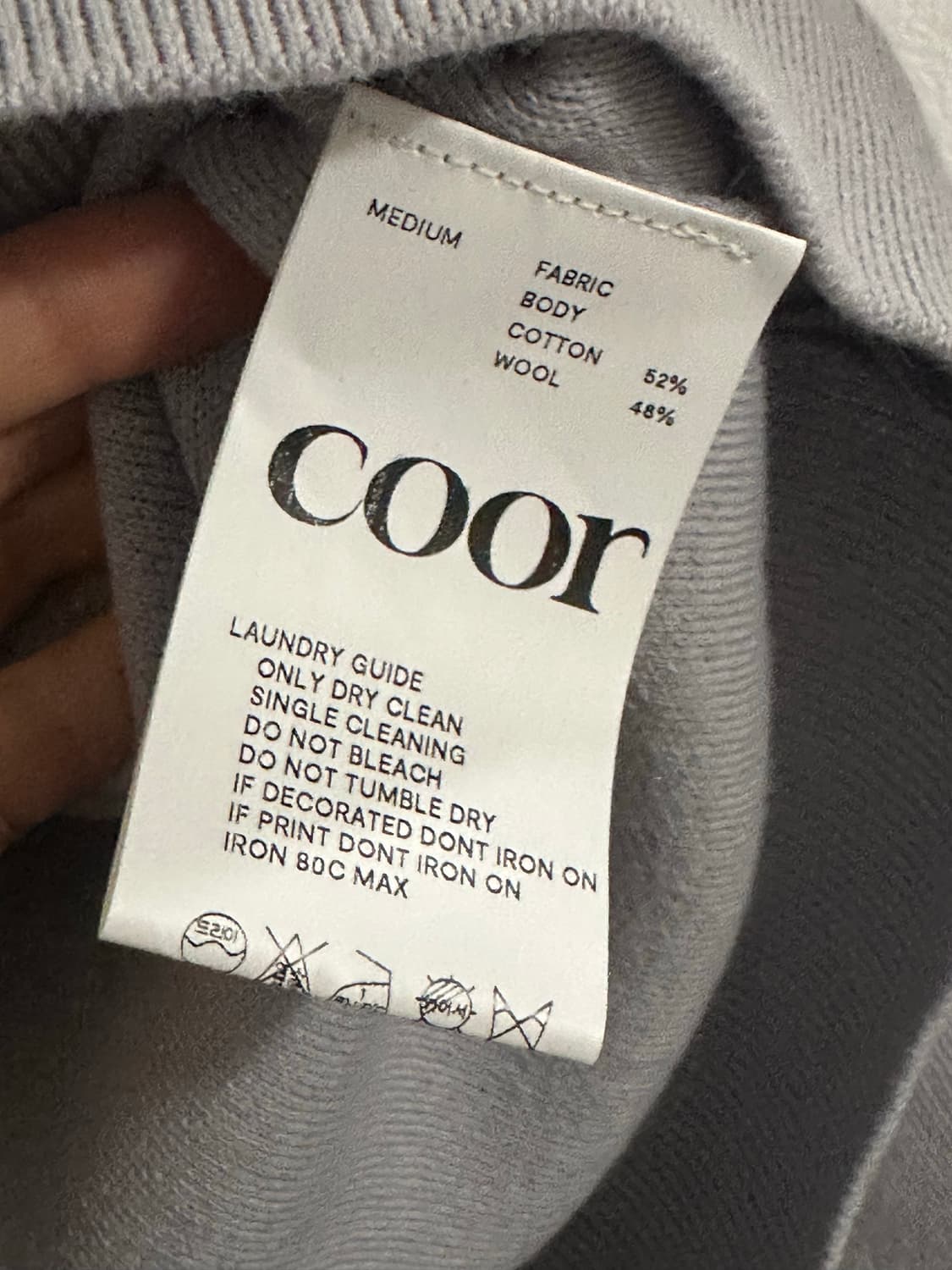 coor 쿠어 니트 가디건 그레이 M 새상품 상품이미지3