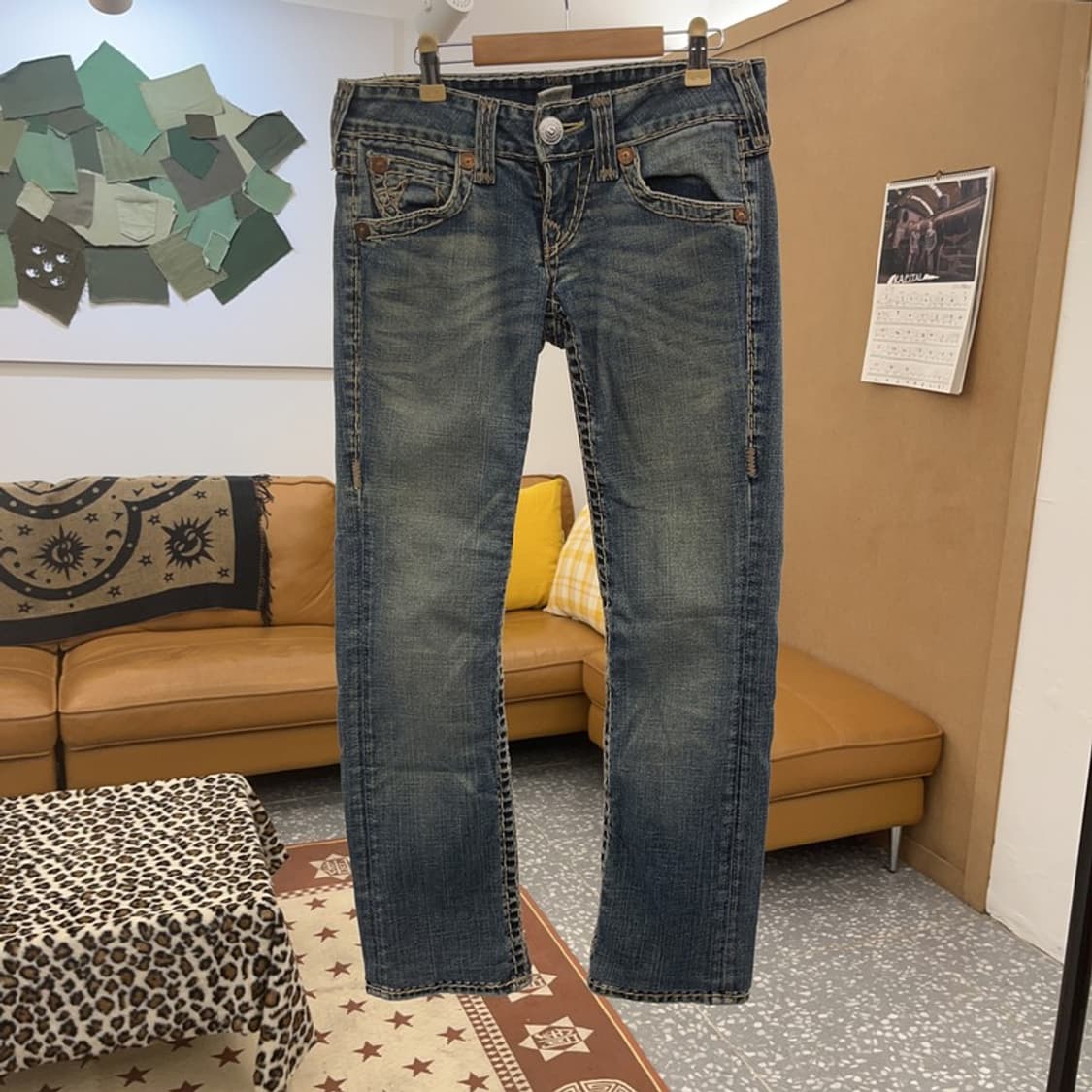 트루릴리젼 빌리슈퍼티 Y2K 로우라이즈 데님팬츠 27인치 C09726 상품이미지3