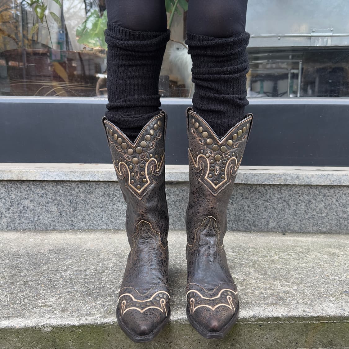 00s 로킨 가죽 스터드 웨스턴 부츠 상품이미지6