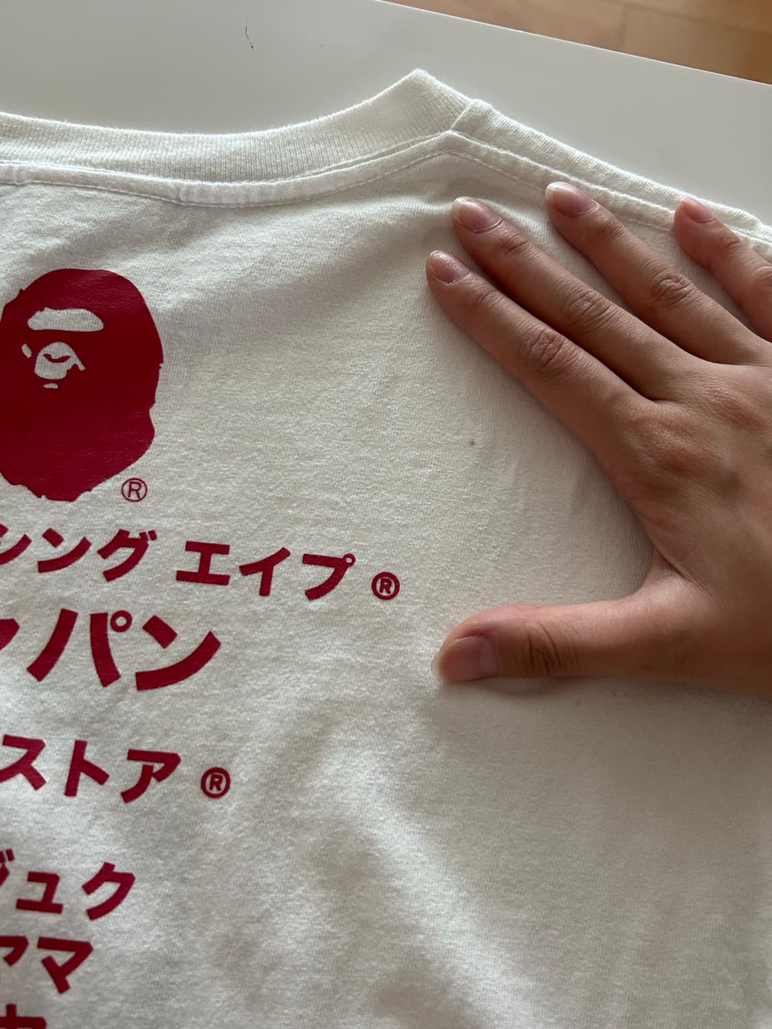 bape 베이프 가타카나 컬리지 티셔츠 s 상품이미지4