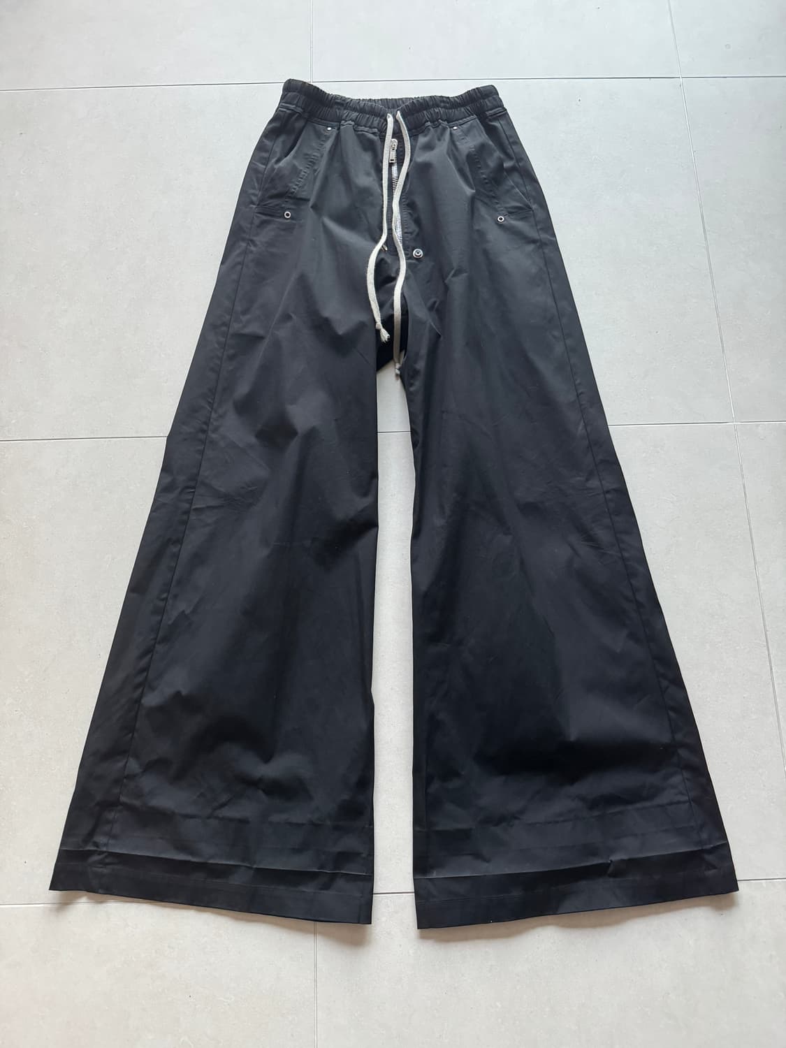 릭오웬스 벨라 드로스트링 와이드 코튼 팬츠 상품이미지1