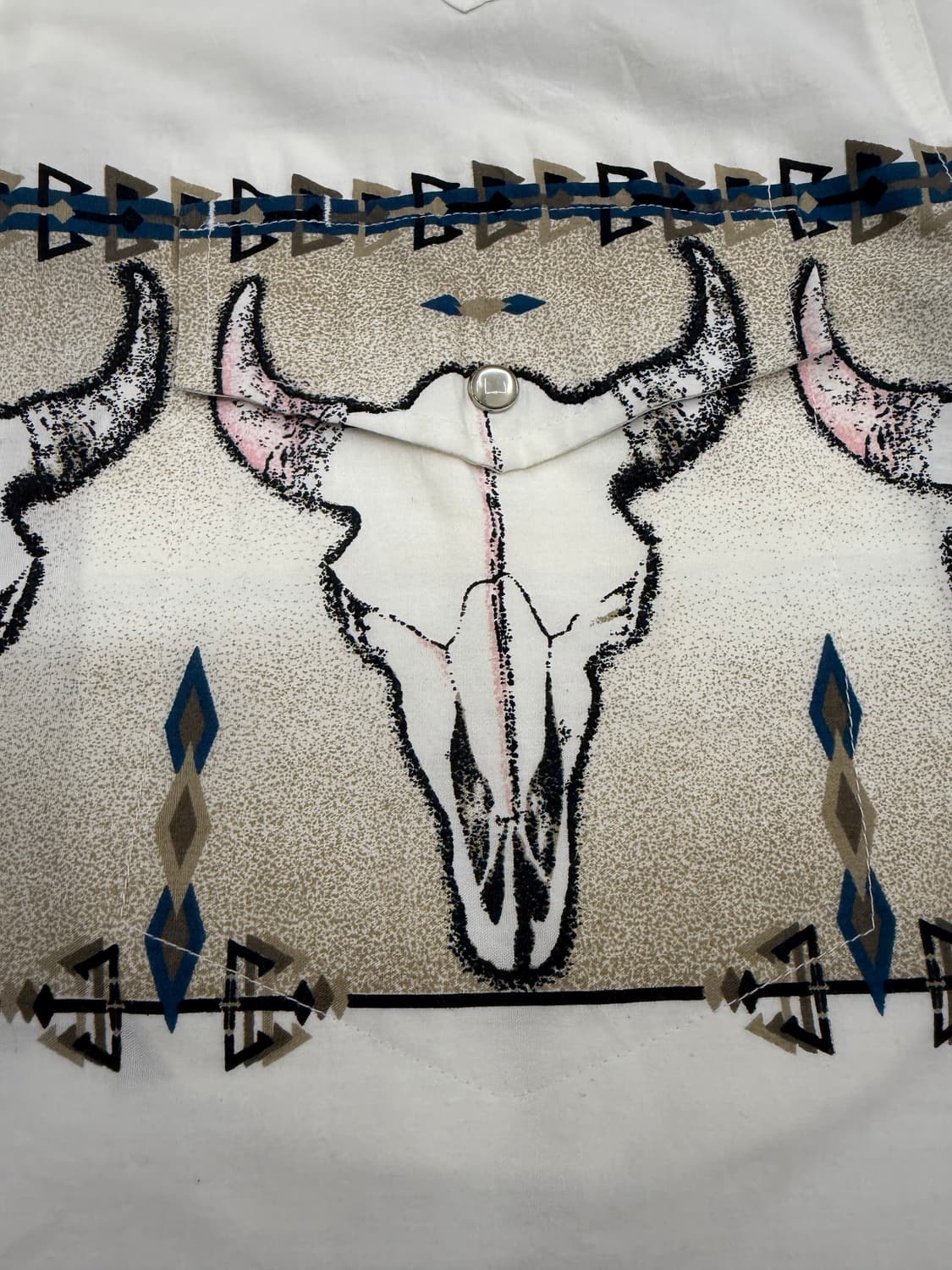 M) 하이눈 빈티지 웨스턴 패턴 반팔셔츠 상품이미지3