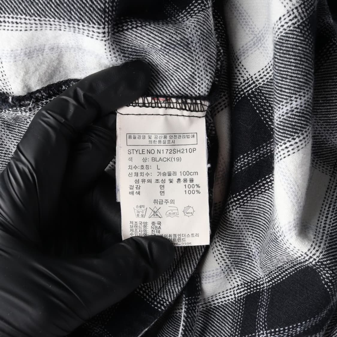 NBA 시카고 불스 모노톤 체크 셔츠 L 상품이미지6