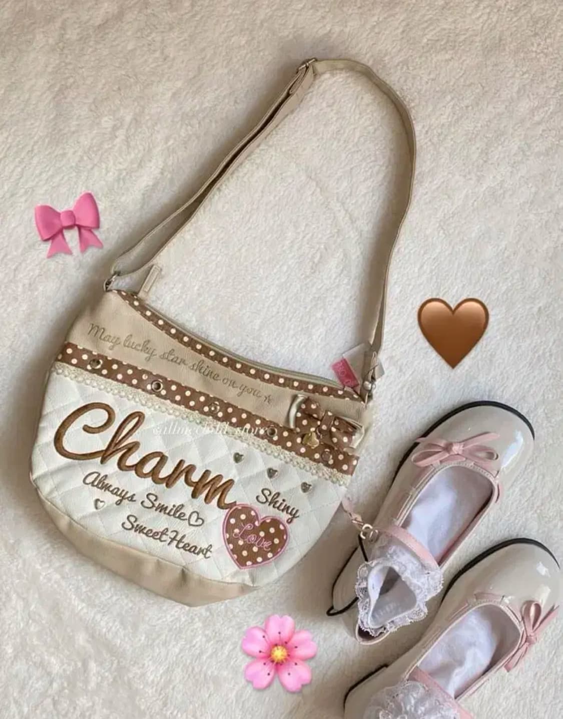 라떼갸루 charm 가방 숄더백 히메갸루 리즈리사 핀터깔 아가일 큐롯 상품이미지1