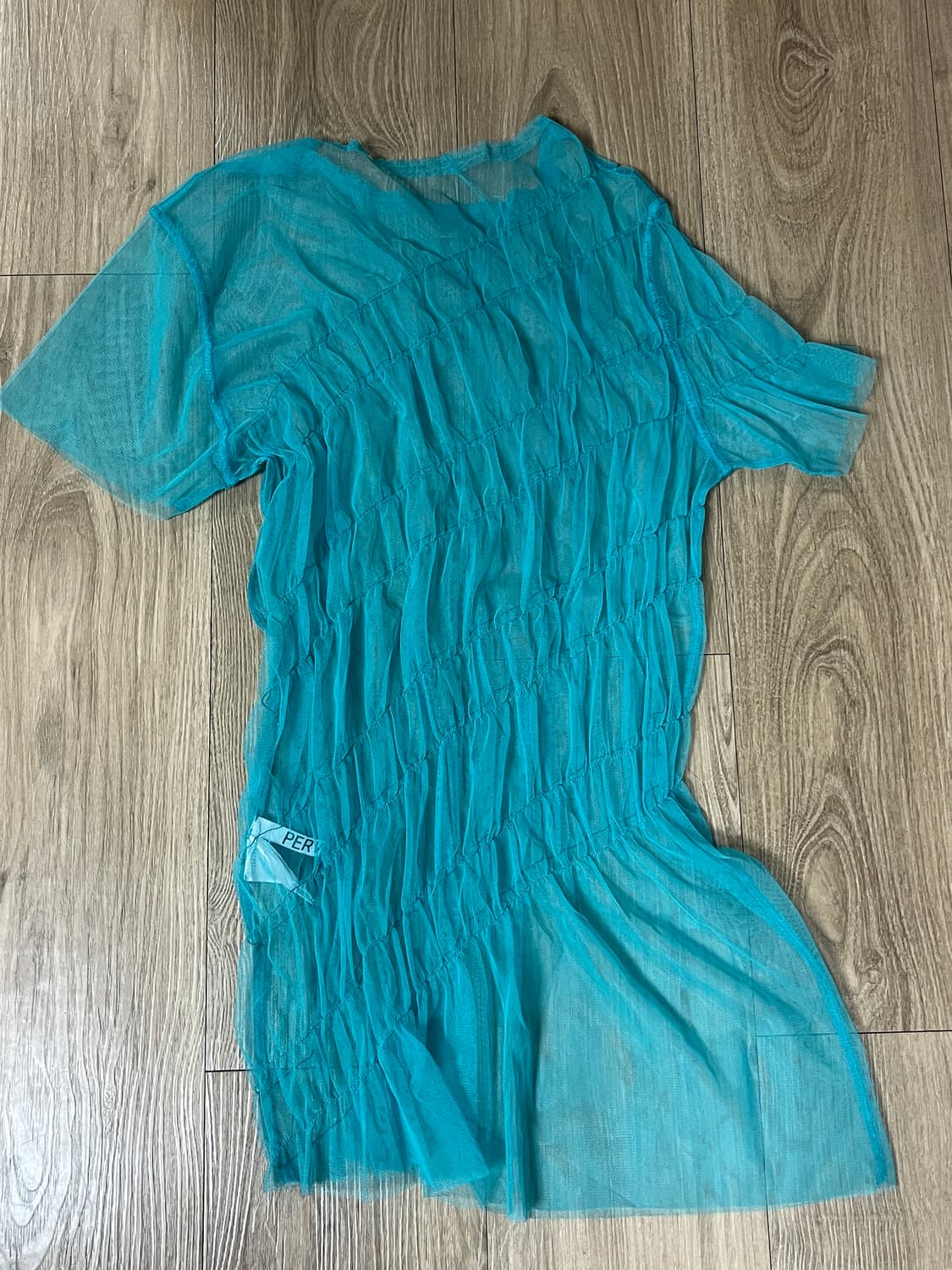 PERVERZE 퍼버즈 셔링 튤 티셔츠 상품이미지2