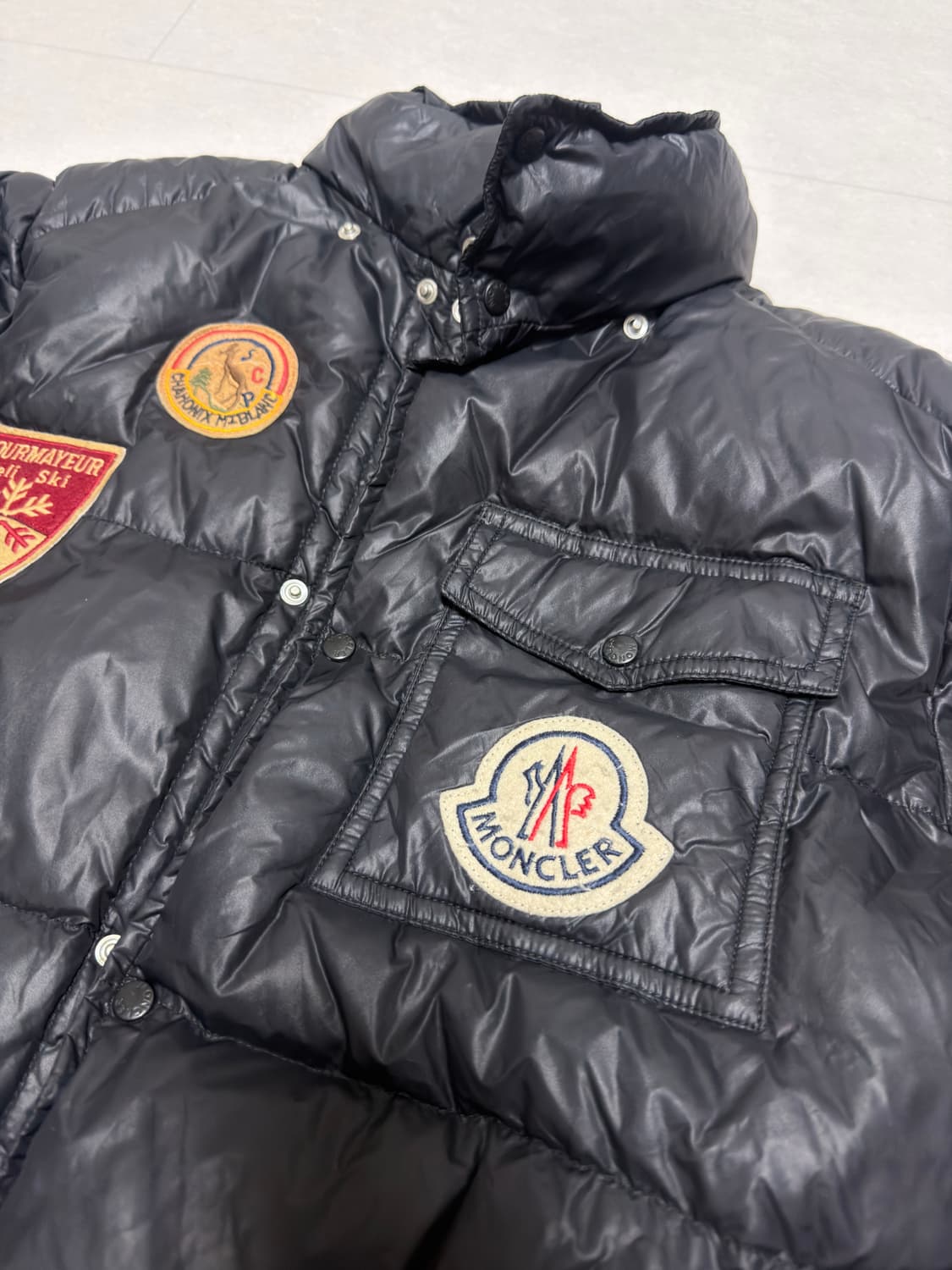 [레어, 3사이즈] 00‘s 몽클레어 패치워크 패딩 자켓 블랙 상품이미지2
