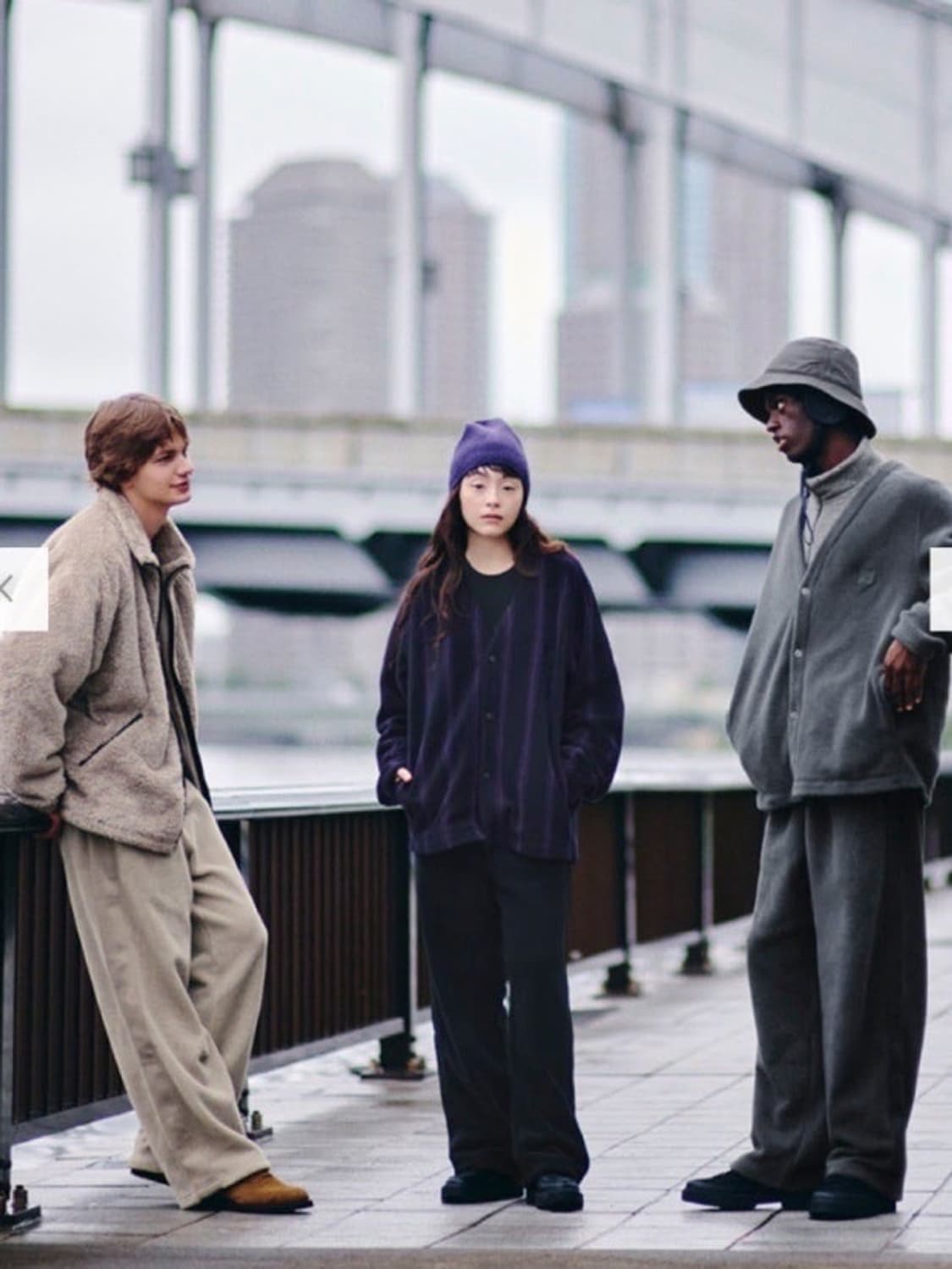 [2XL3XL] 유니클로 니들스 오버사이즈 플리스 가디건 그레이 상품이미지1