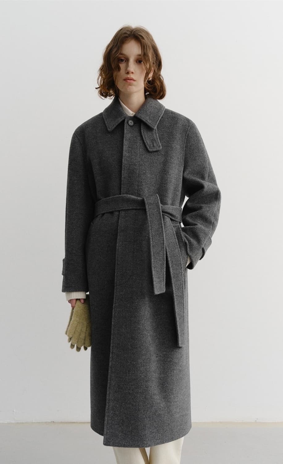 던스트 25fw신상 유니섹스 벨티드 캐시미어 맥 발마칸 코트 상품이미지3