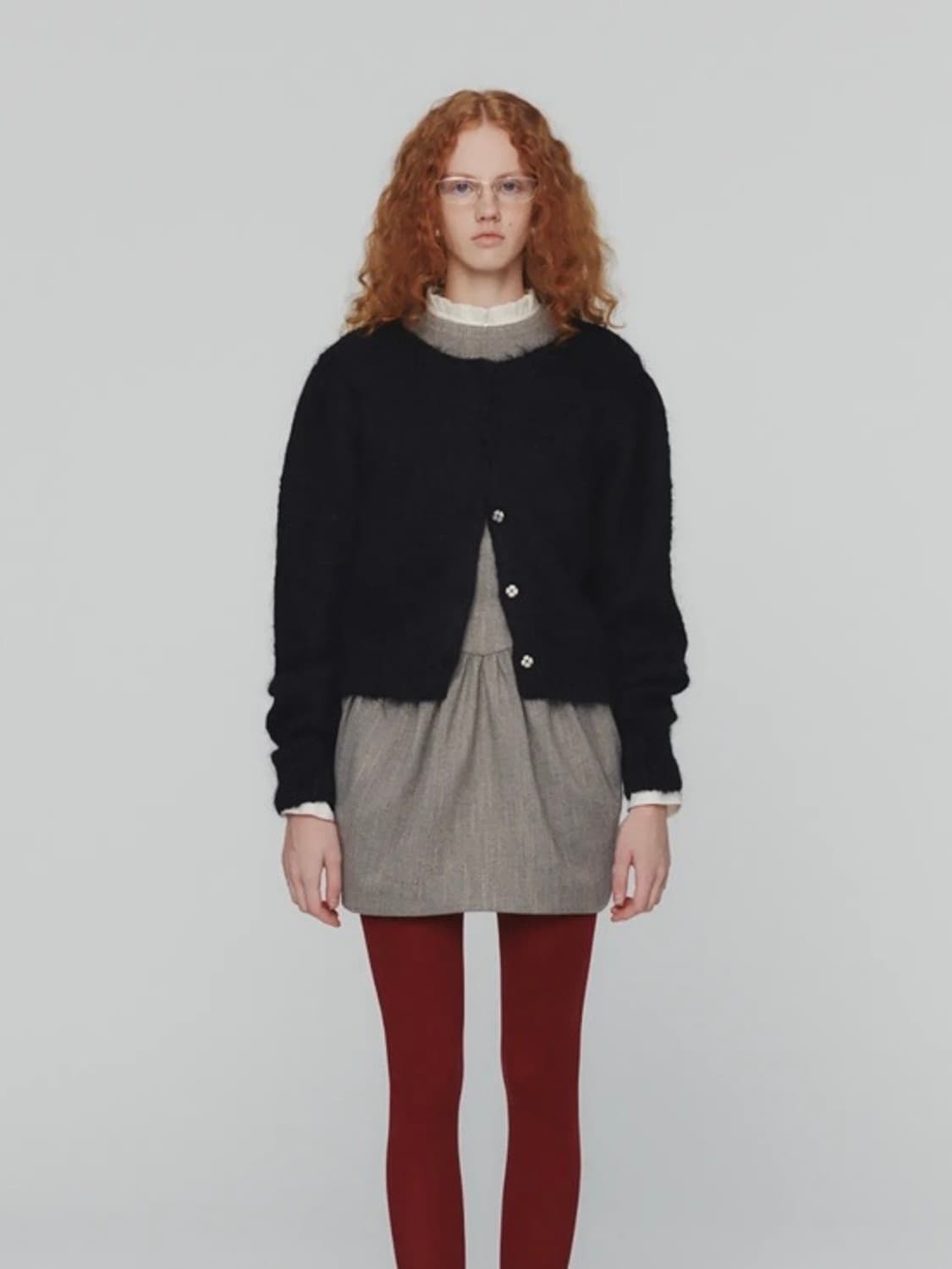 아모멘토 뉴 그랜마 가디건 블랙 상품이미지1