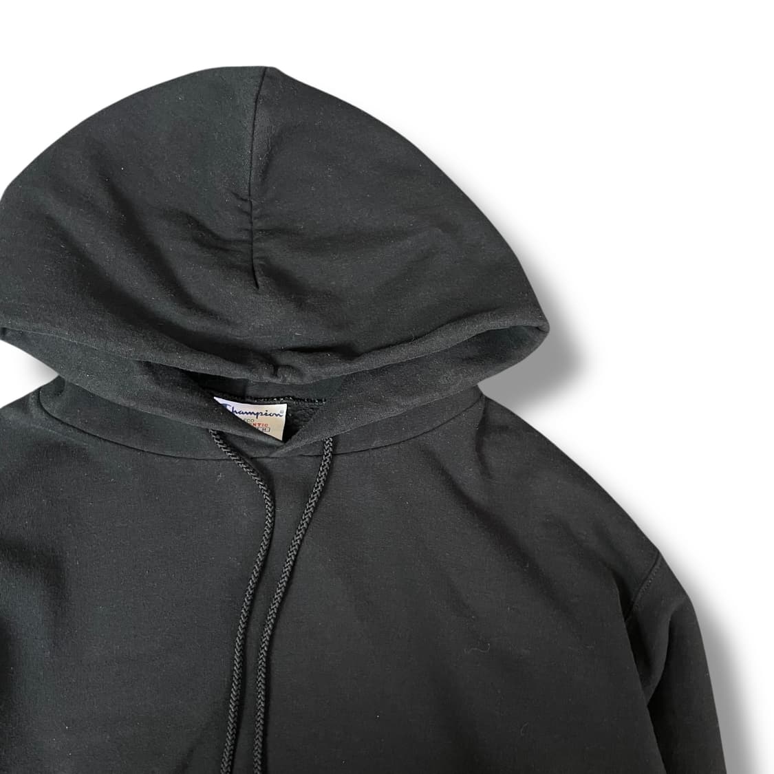 챔피온 에코 어센틱 블랙 코튼 혼방 후드티 M 상품이미지3