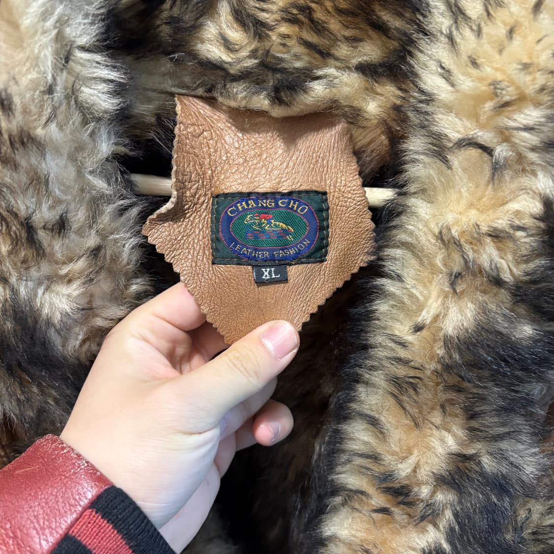 빈티지 양가죽,양털 100% 천연가죽 롱 무스탕 상품이미지3