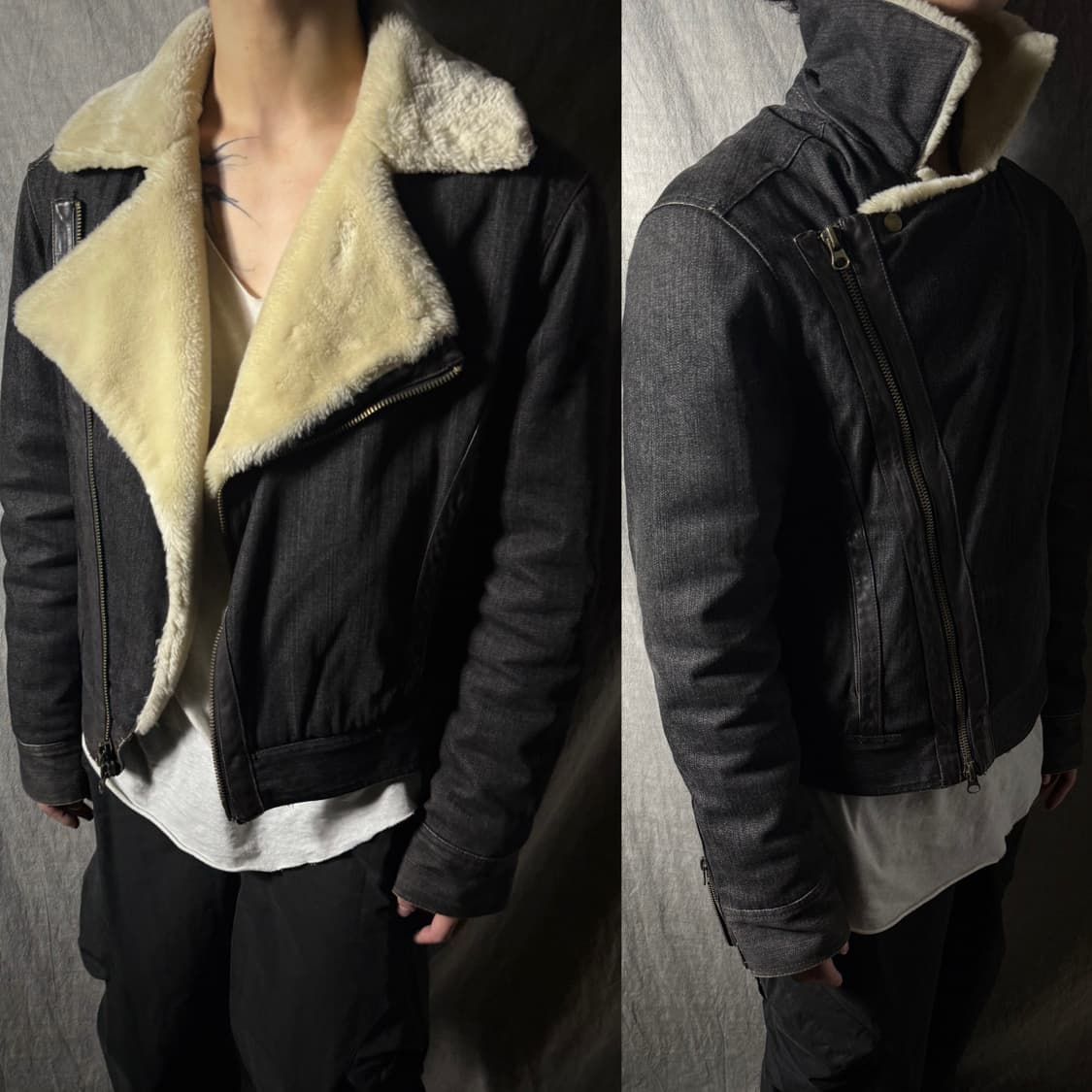 Armani Exchange Shearling Denim Moostang 상품이미지1