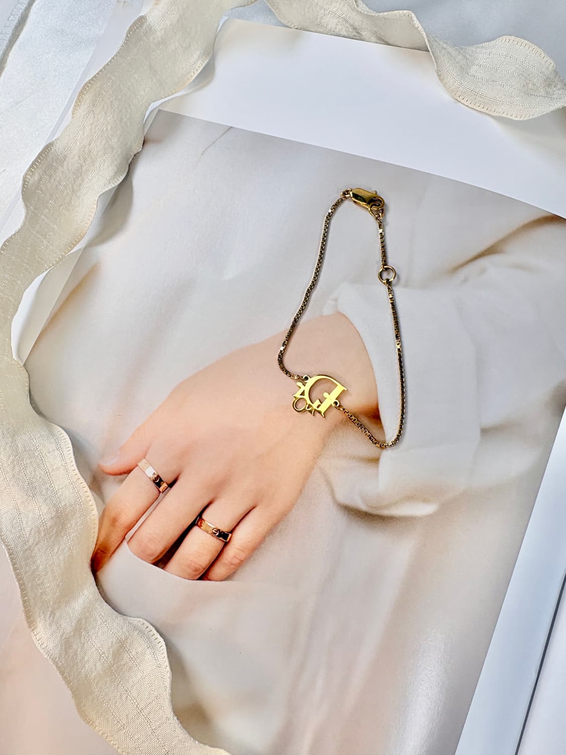 디올 오블리크 로고 팔찌 상품이미지2