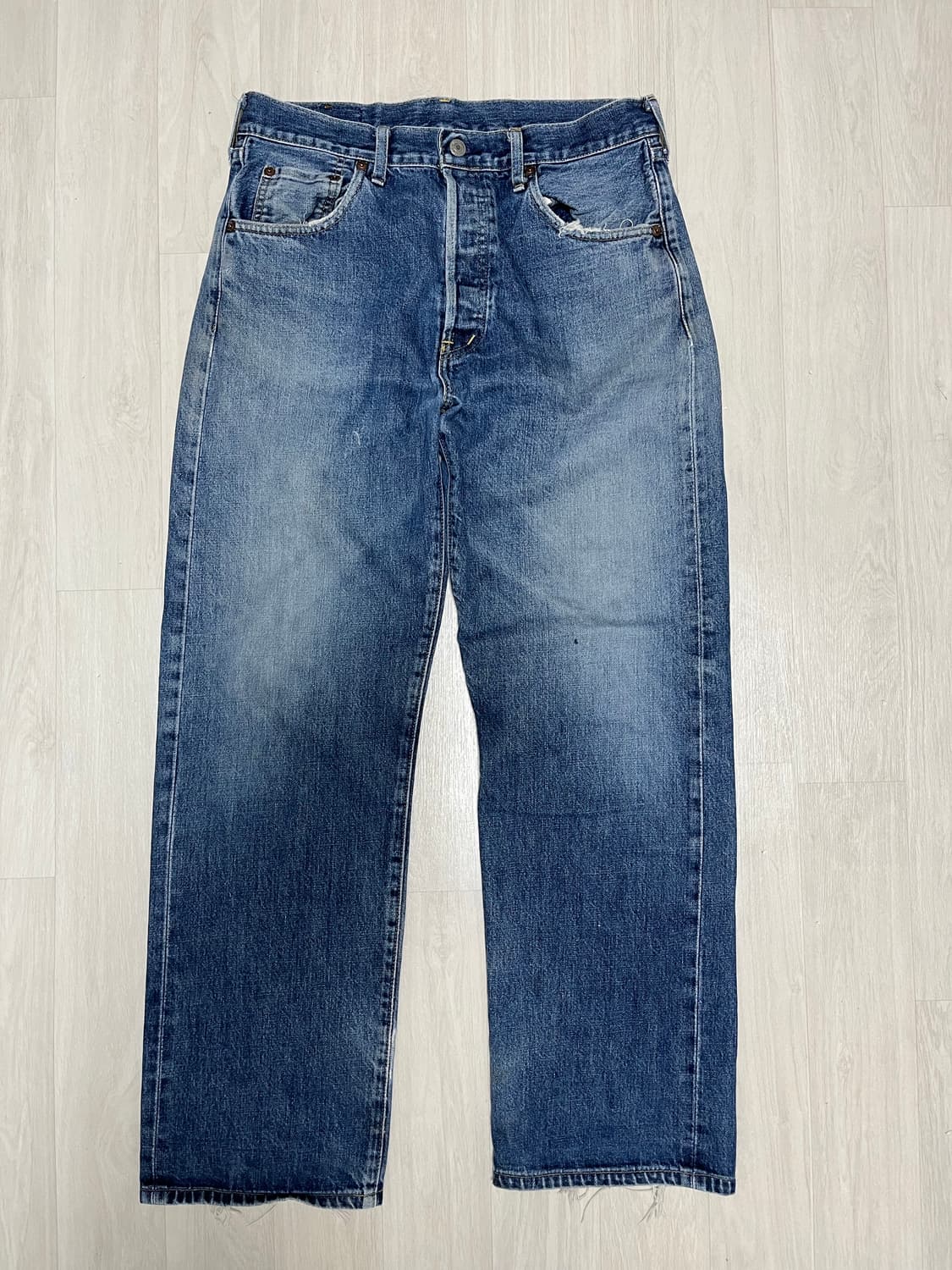 리바이스 페이딩 셀비지 데님 34 상품이미지1