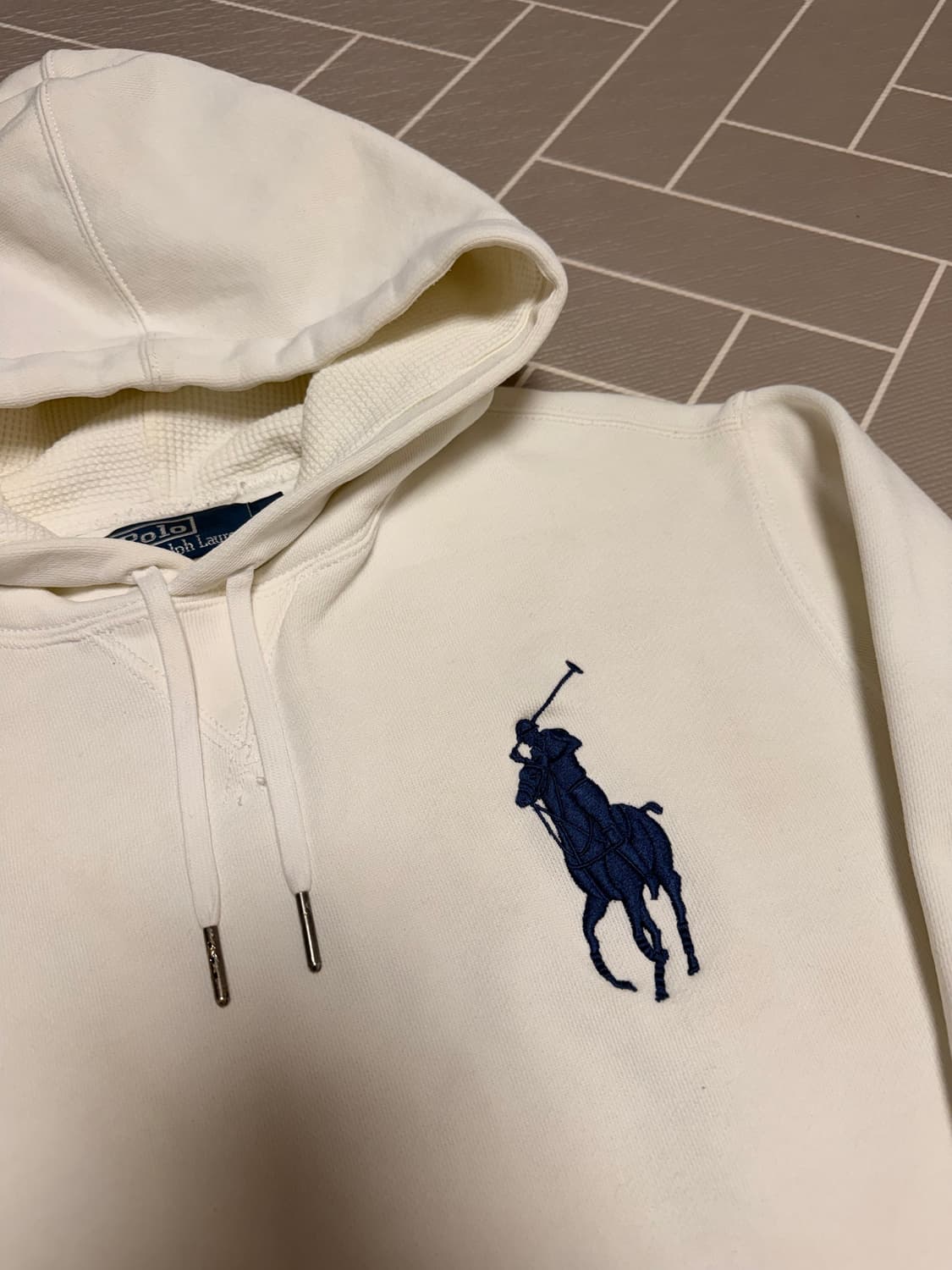 폴로 빅포니 후드티 화이트 상품이미지3