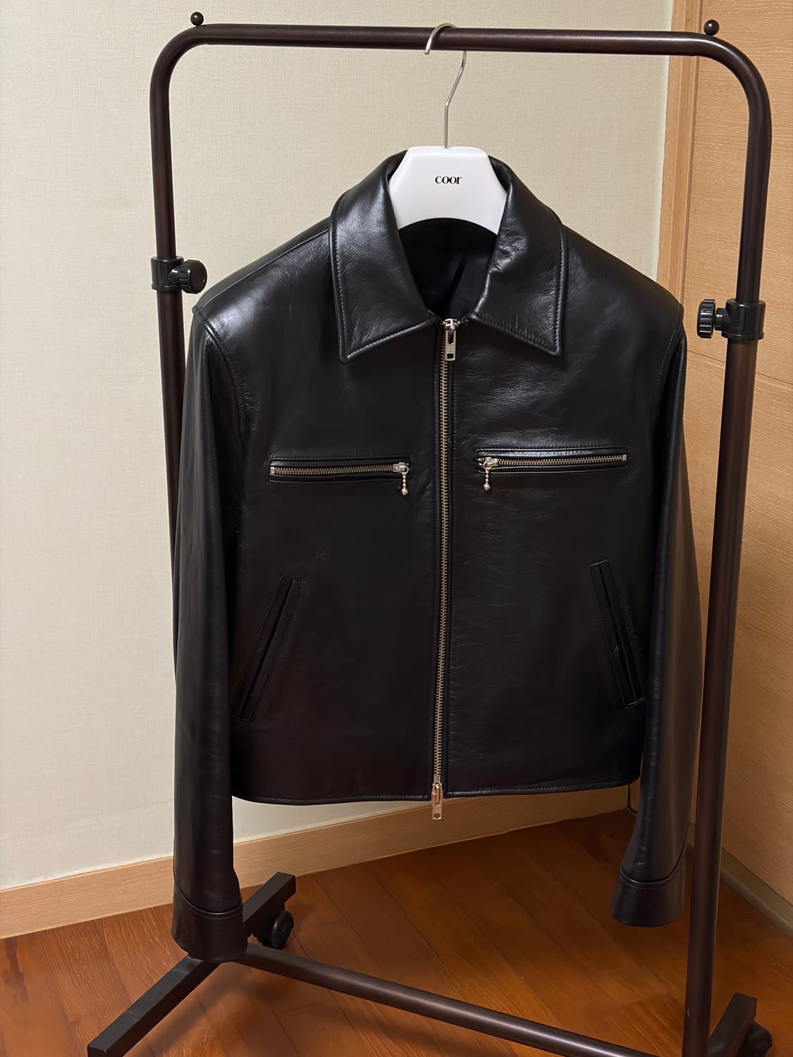 쿠어 카우하이드 레더 싱글 라이더 점퍼 S 상품이미지1