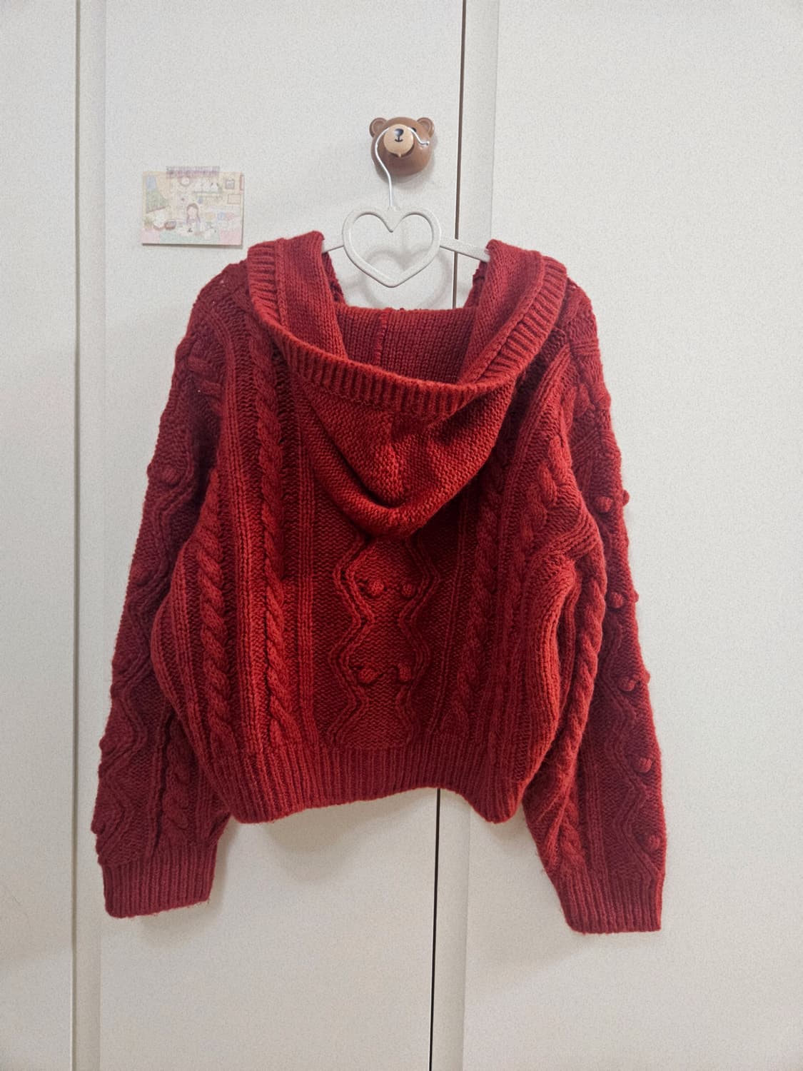 호와스 HOWUS 엔젠 니트가디건 (크리스마스 레드 니트) 상품이미지2