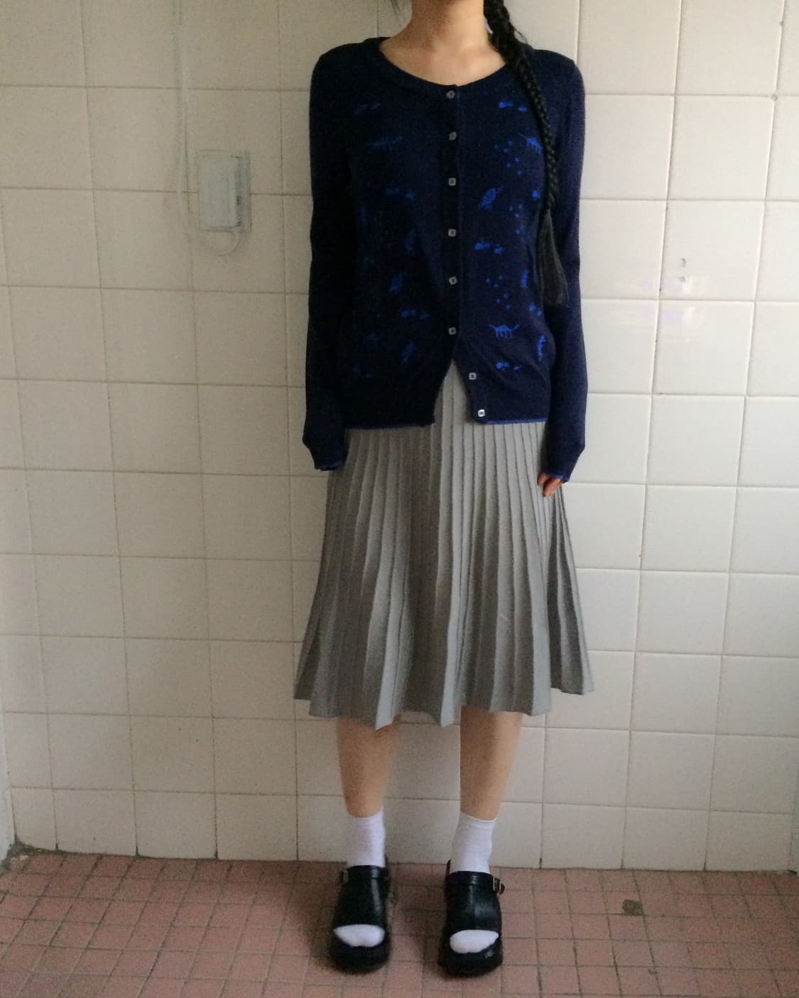 Embroidery point knit cardigan 상품이미지5