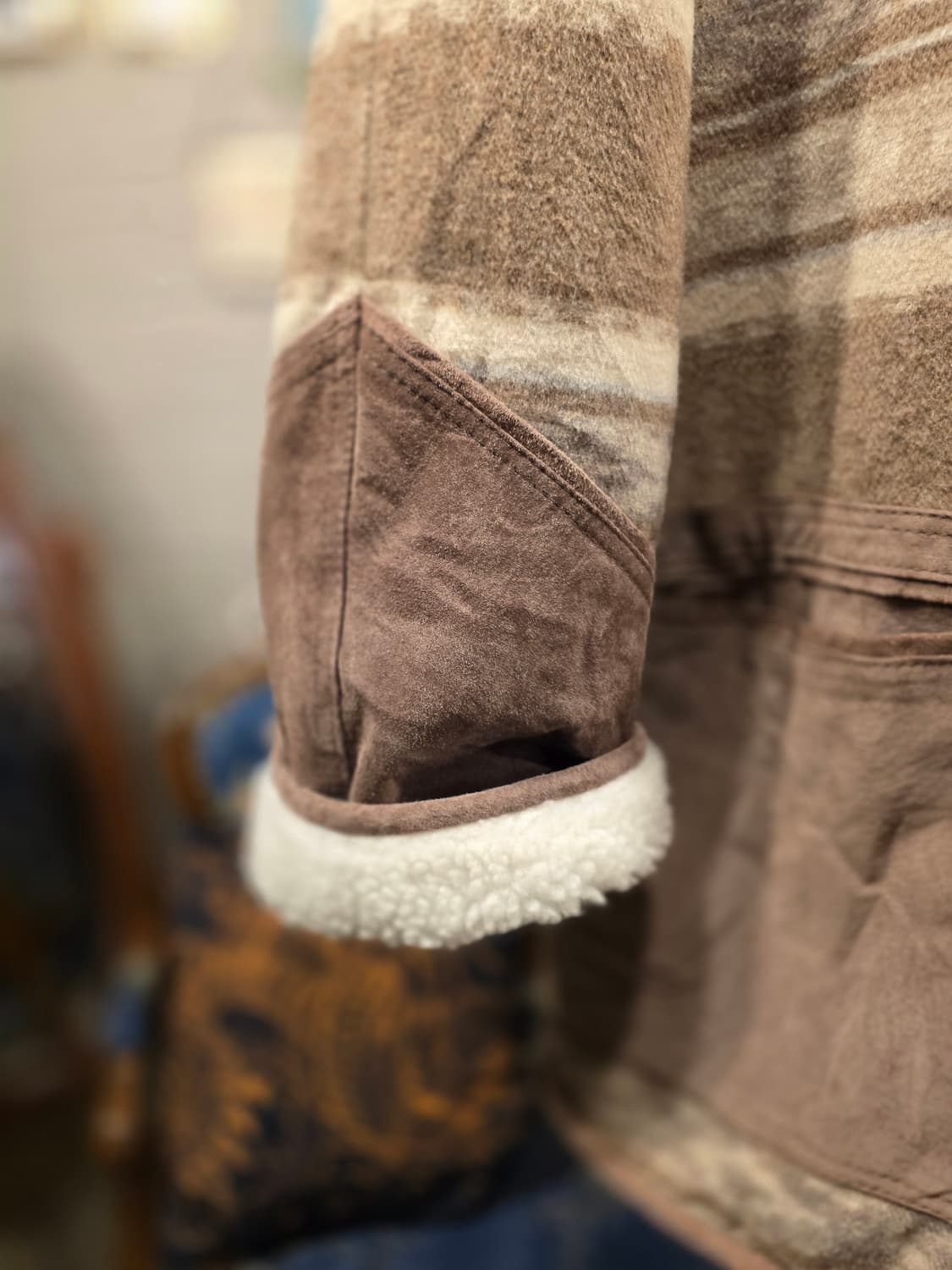 패턴 하프 코트 (F582) 상품이미지5