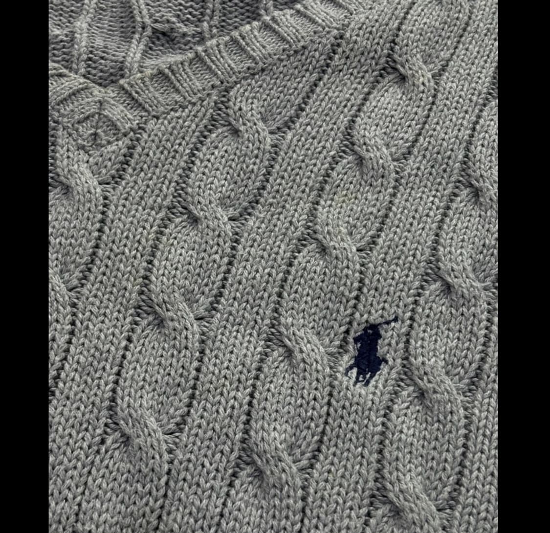 폴로 랄프로렌 케이블 니트 XL 회색 상품이미지3