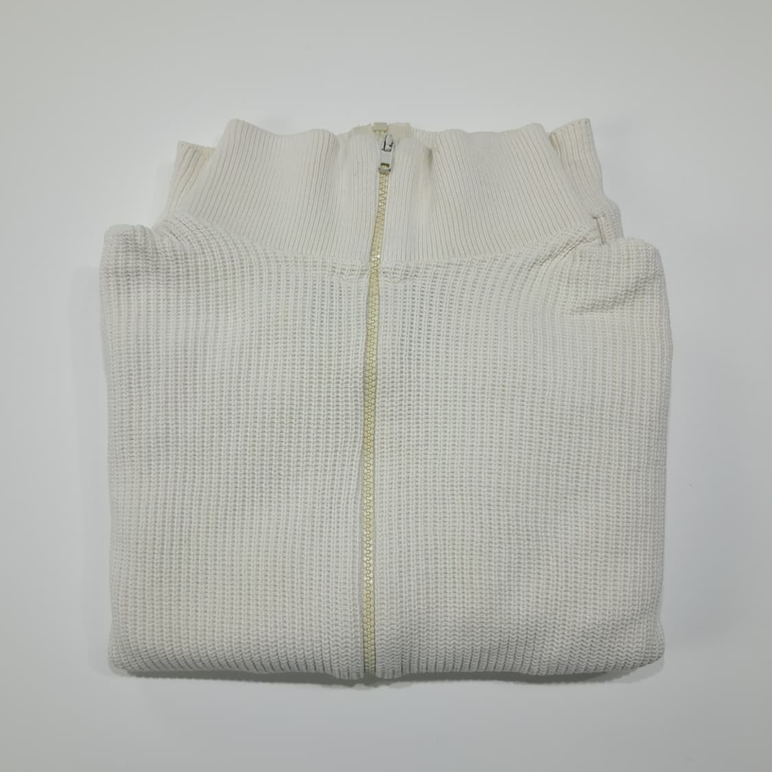 CL355 L 엘엘빈 80s 미국판 아이보리 집업 니트 스웨터 상품이미지7