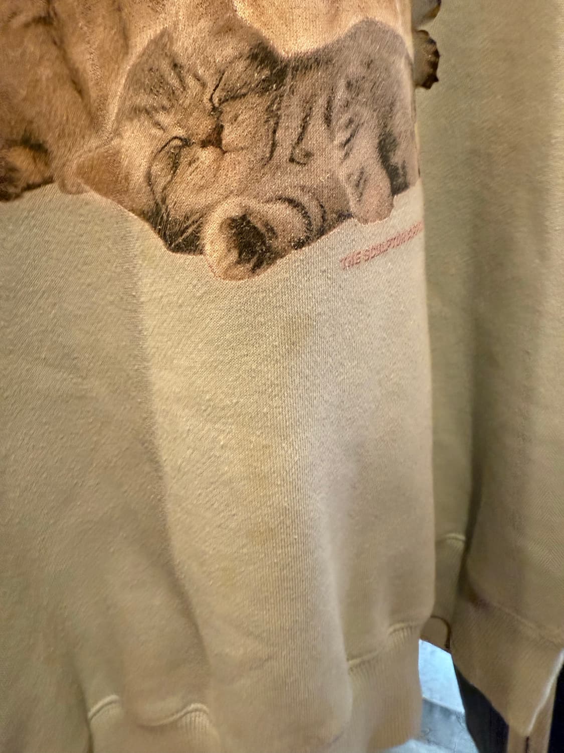 스컬프터 고양이 프린팅 민트 맨투맨 상품이미지4