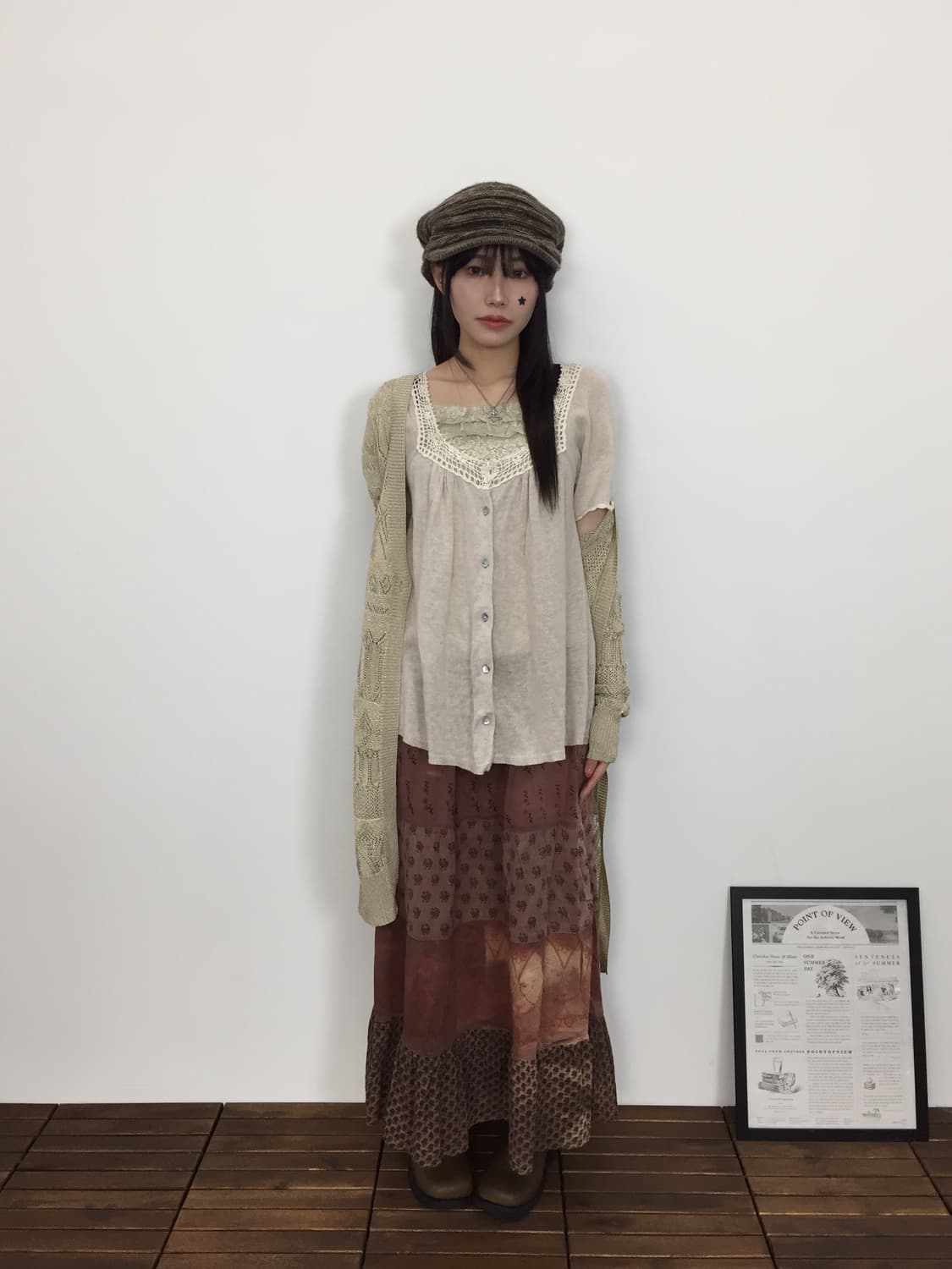 Jpn Mori Girl Oatmeal Beige Blouse 상품이미지1