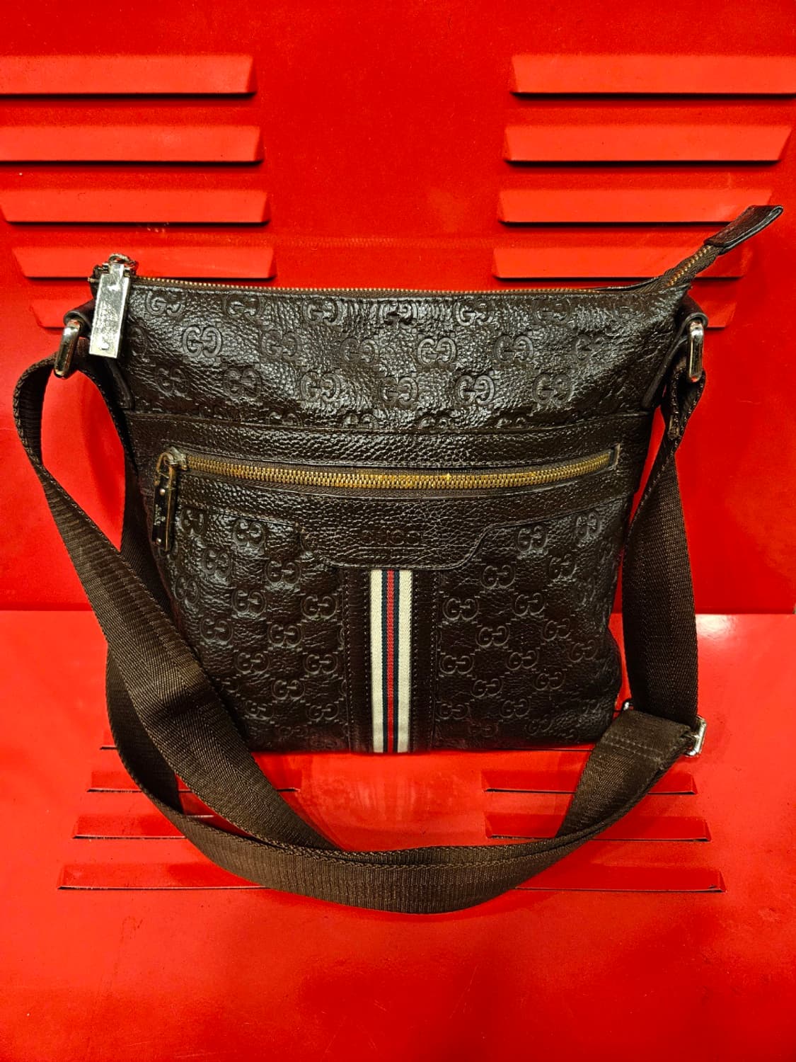 구찌 웹스트라이프 크로스 메시저백 상품이미지1