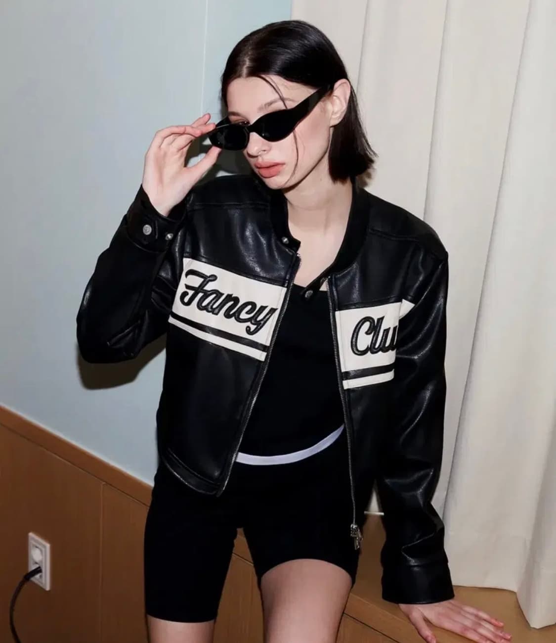 팬시클럽 바이크 레더자켓 상품이미지1