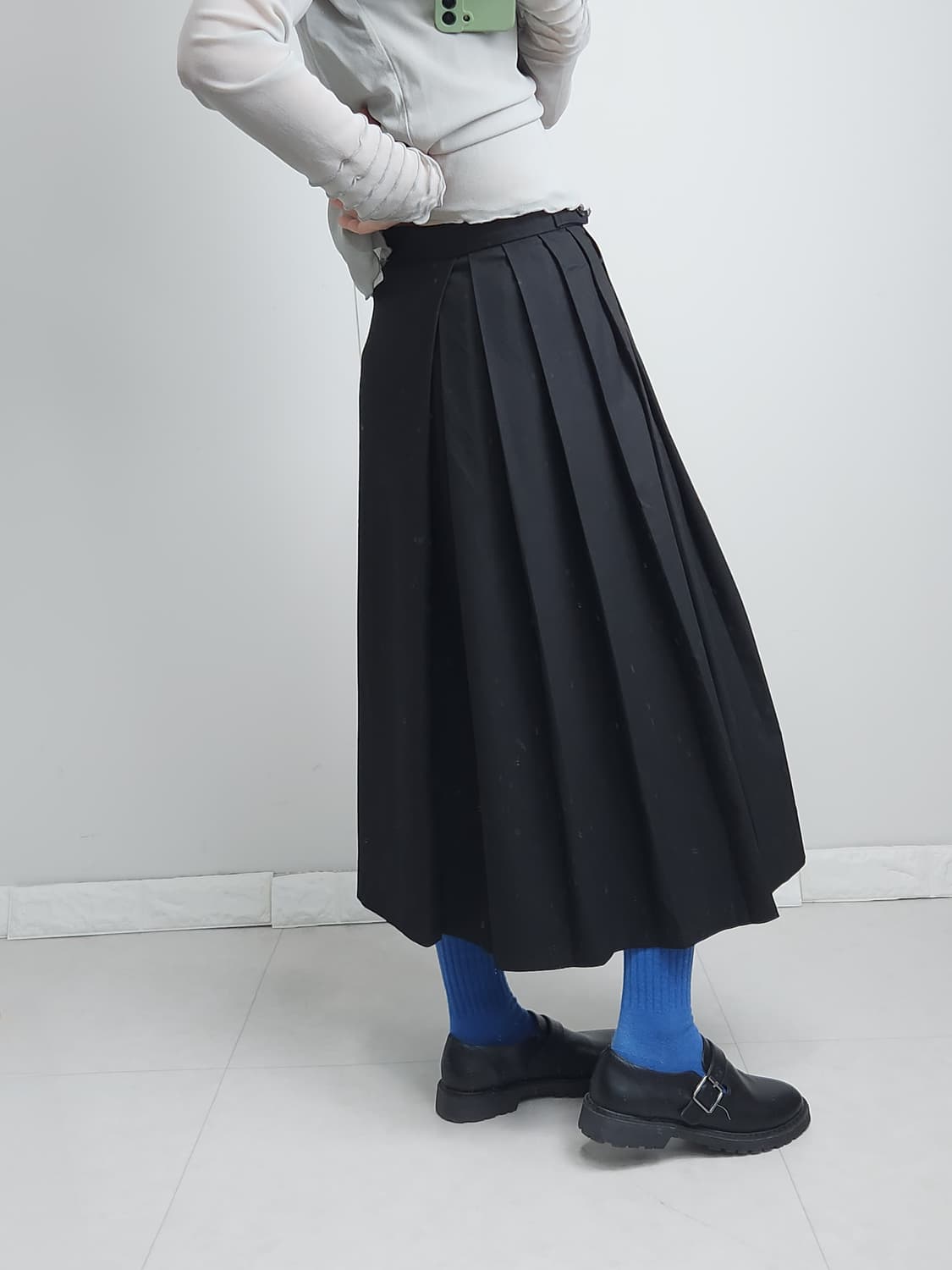 (GU x By Rokh)사이드 플리츠 스커트 상품이미지4