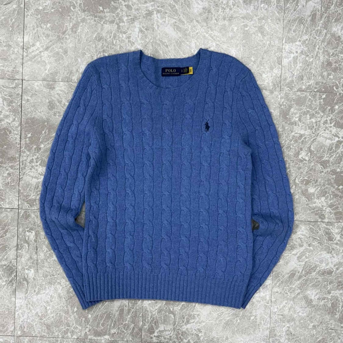 *최신형 폴로 랄프로렌 큐알택 울 캐시미어 케이블 걸즈 크루넥 니트(S) 상품이미지3
