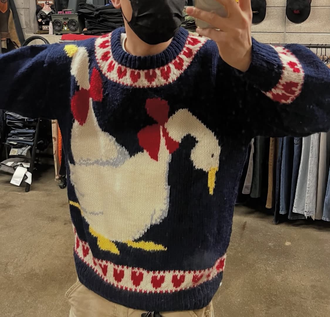 빈티지 핸드메이드 덕 스웨터 상품이미지5