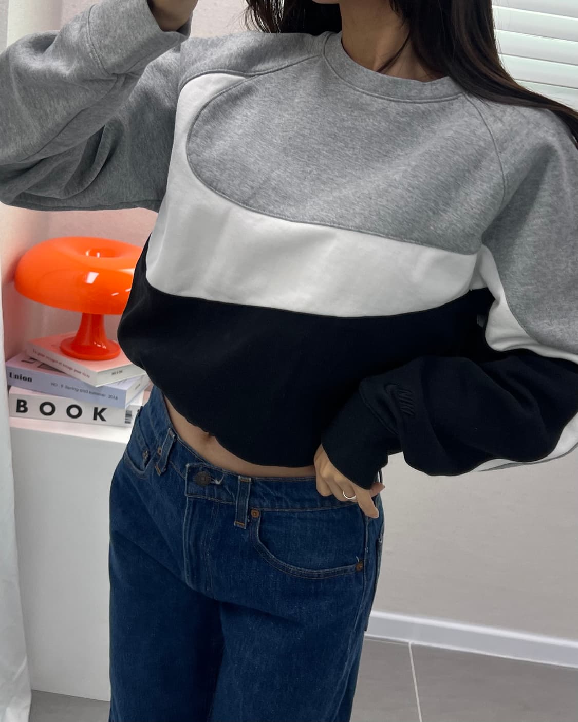 (WOMEN)나이키 크롭 맨투맨-M1424 상품이미지1