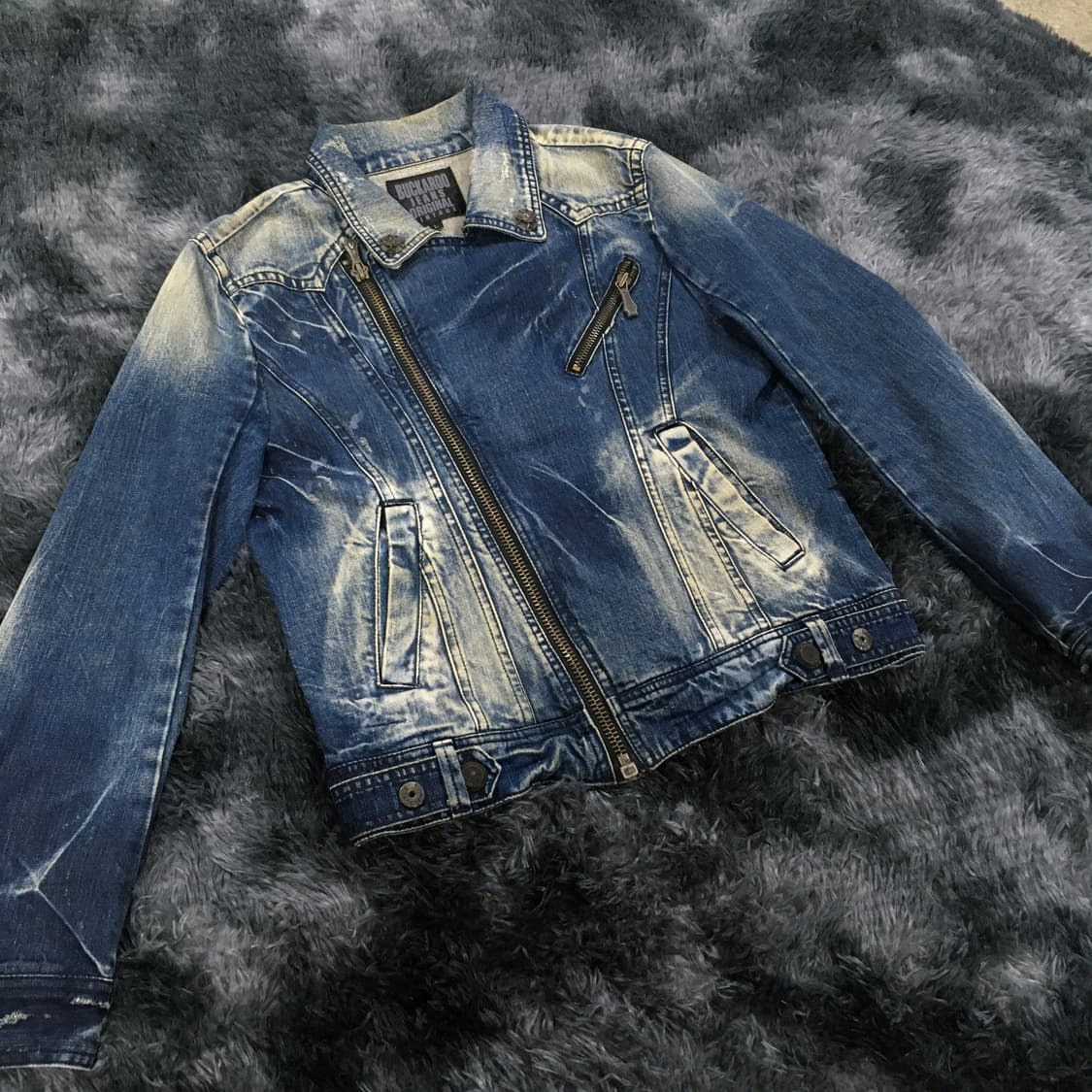 투티/0119 버커루 진스 데미지 워싱 청자켓 y2k  상품이미지2
