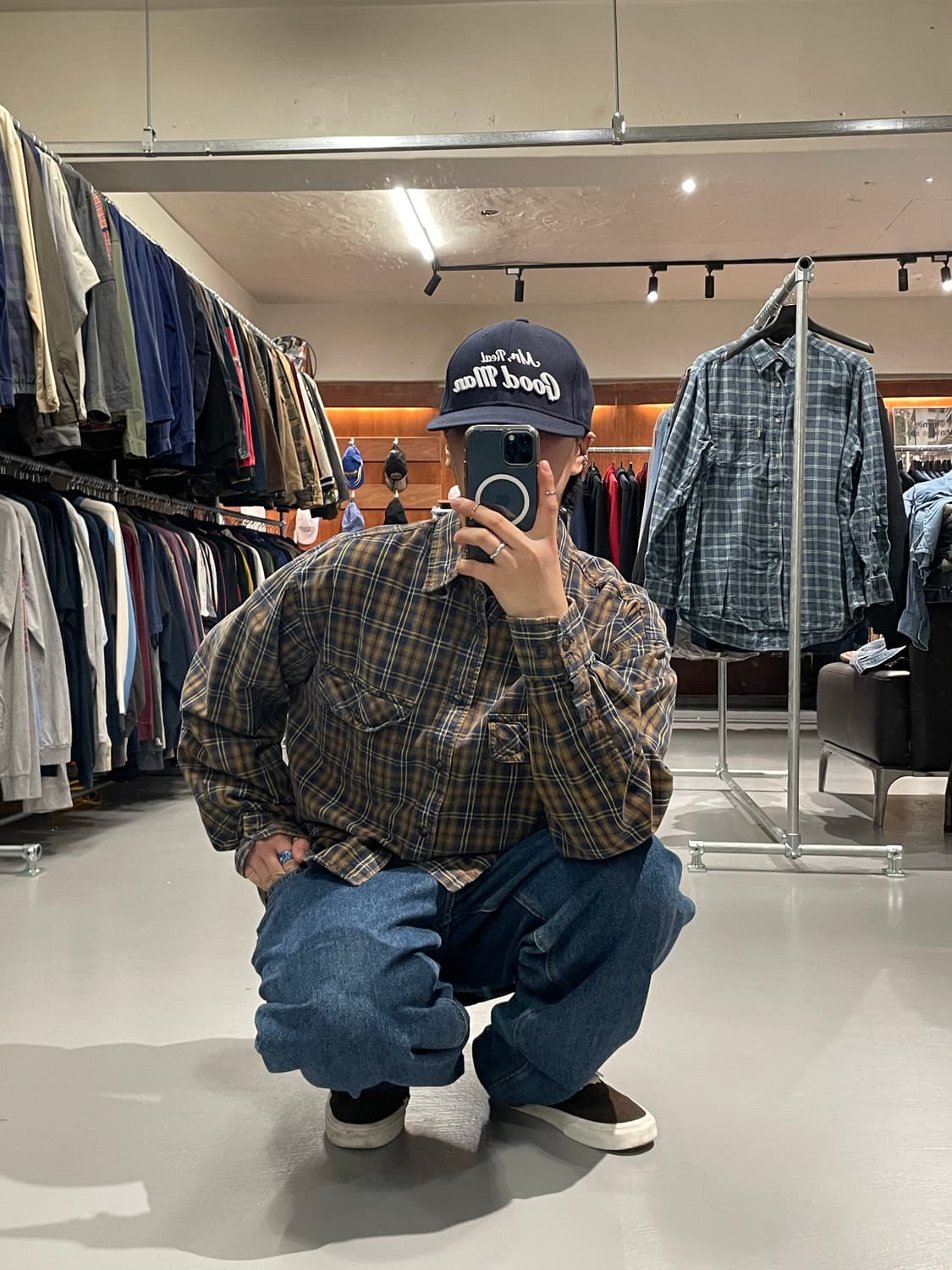 GAP 브라운 체크 셔츠 상품이미지2