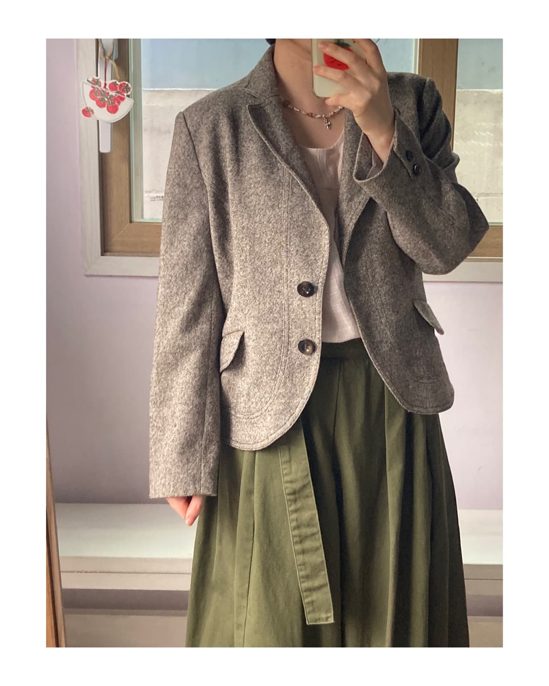 일본 브라운 울 블레이저 상품이미지1