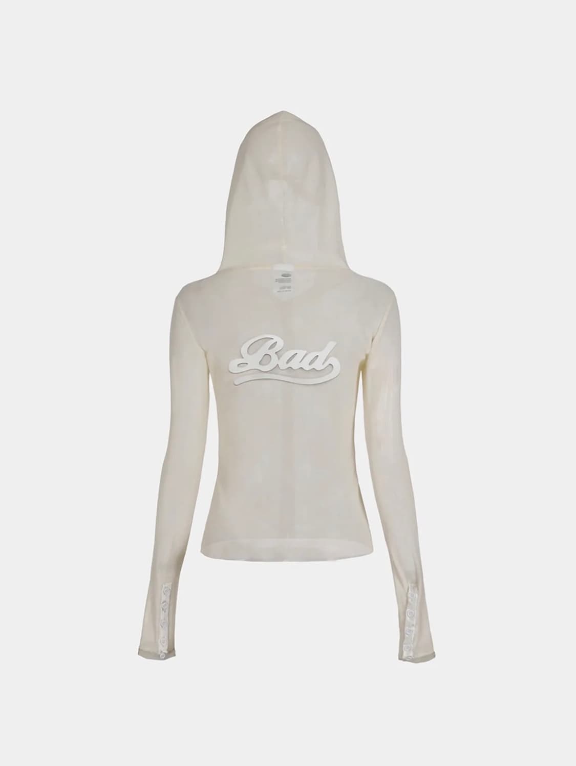 배드블러드) 브리즈 버튼 시스루 후드 가디건 상품이미지1