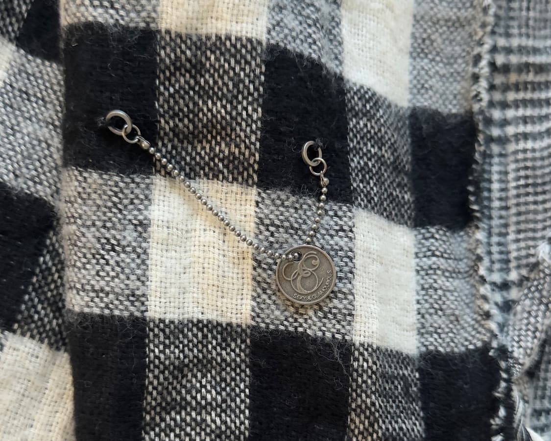 [Vintage] two tone check muffler 상품이미지4