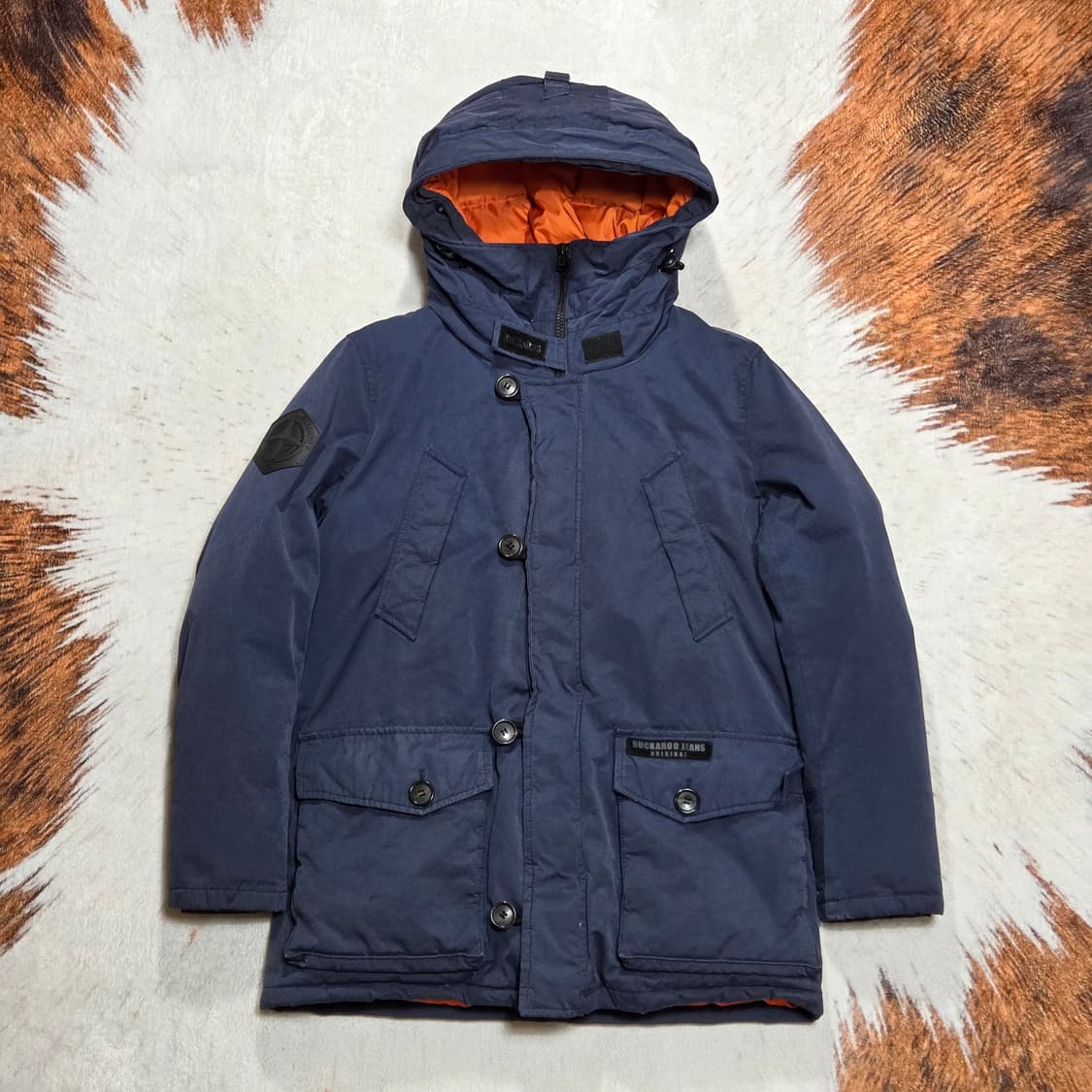 버커루 덕다운 네이비 야상 패딩 상품이미지1