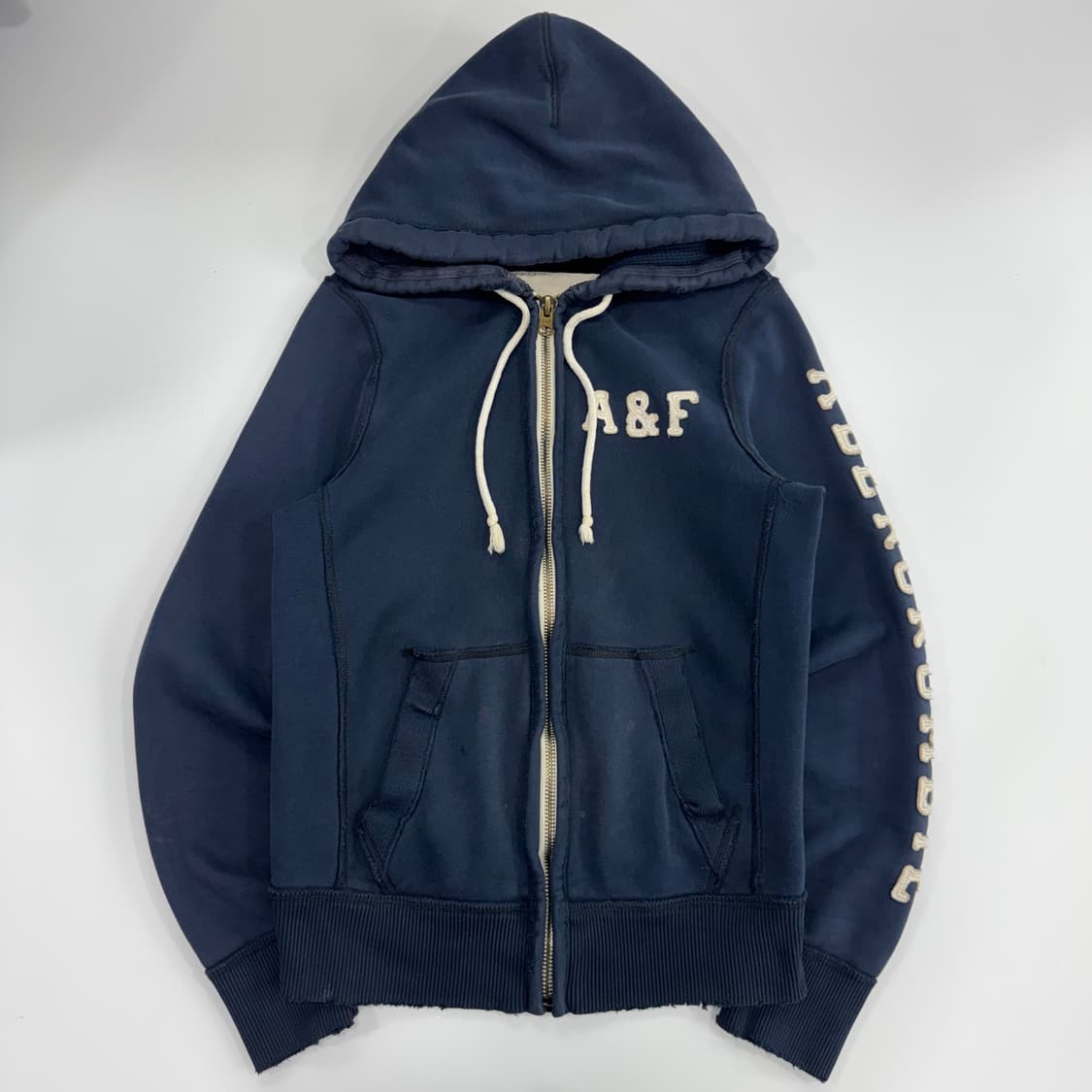 Abercrombie 아베크롬비 사이드로고 네이비 후드집업  상품이미지3