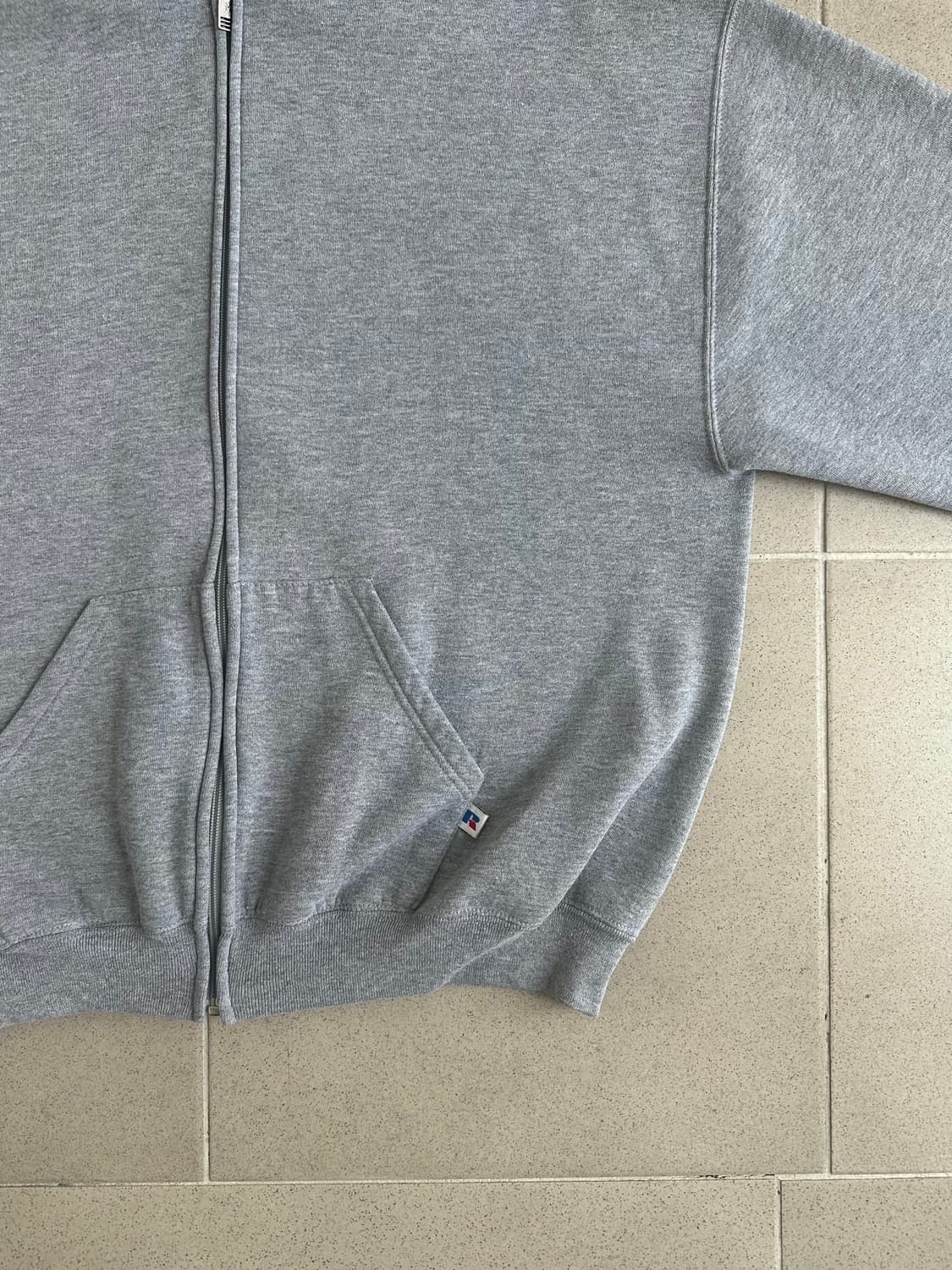90s 빈티지 러셀 후드집업 그레이 XL 상품이미지3